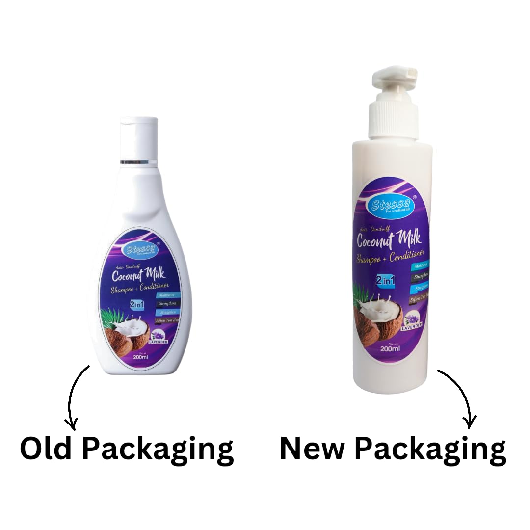 PNC Coconut Milk Shampoo for Hair Care - 200ml (Pack of 2) | Moisturizing & Nourishing Formula for Dry, Damaged Hair | Perfect for Daily Use & Salon-Quality Results at Home