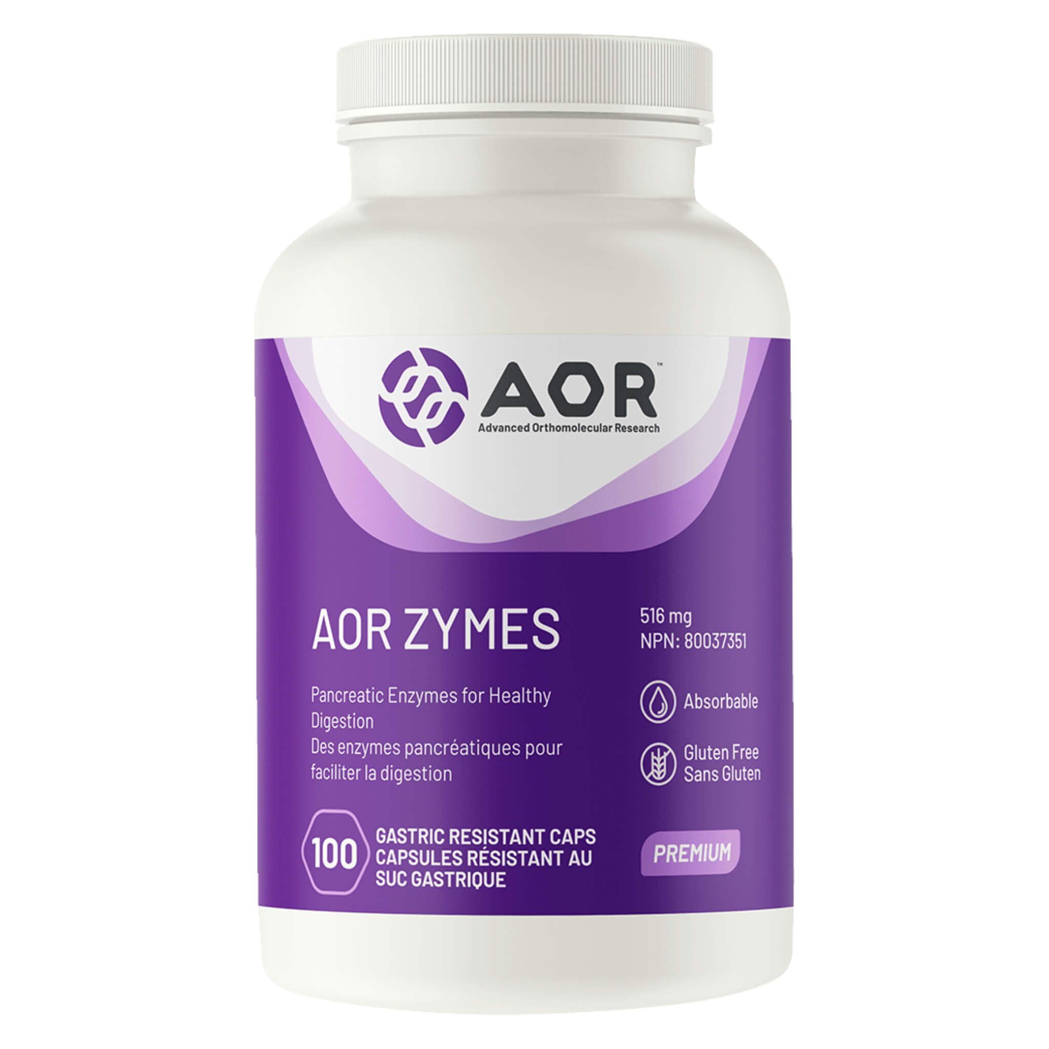 Aor Zymes 100C Digestive Enzymes Supplement - Supports Gut Health & Digestion - Vegan & Non-GMO Formula - Ideal for Bloating Relief & Food Intolerance