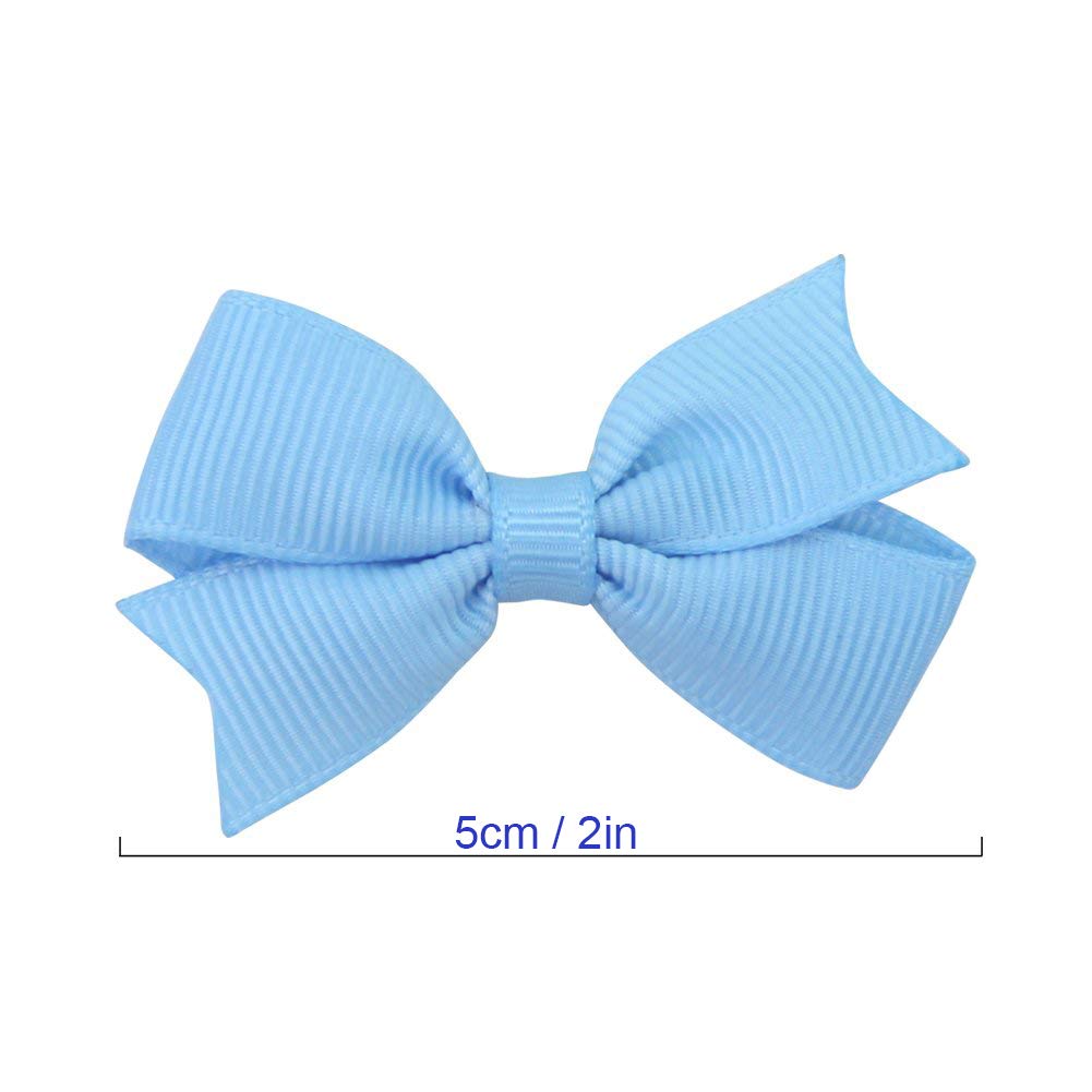 40Pcs Baby Hair Bows - 2 Inch Tiny Grosgrain Ribbon Bows with Alligator Clips for Girls, Toddlers, Kids & Teens | Perfect for Birthday Parties, School, Holidays & Everyday Hair Accessories