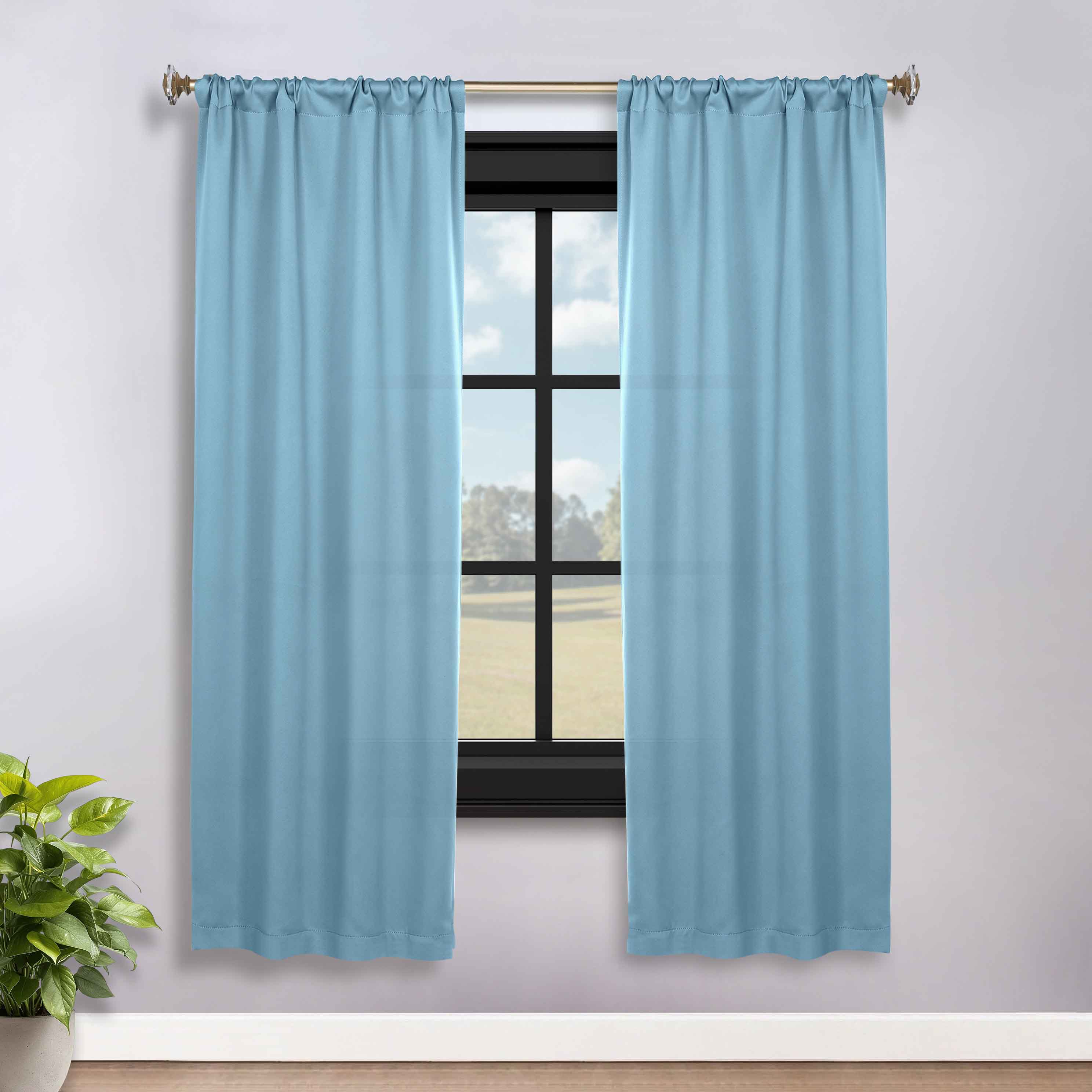 Machine Washable Blackout Curtains Set of 2 - Solid Color Room Darkening Window Treatments for Bedroom, Living Room & Nursery