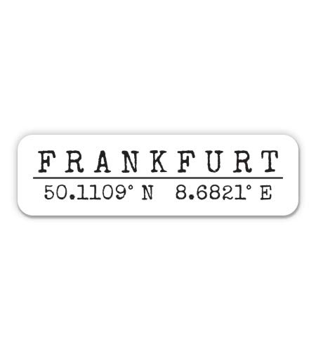 Squiddy Frankfurt Germany City Coordinates Vinyl Sticker Decal - 3