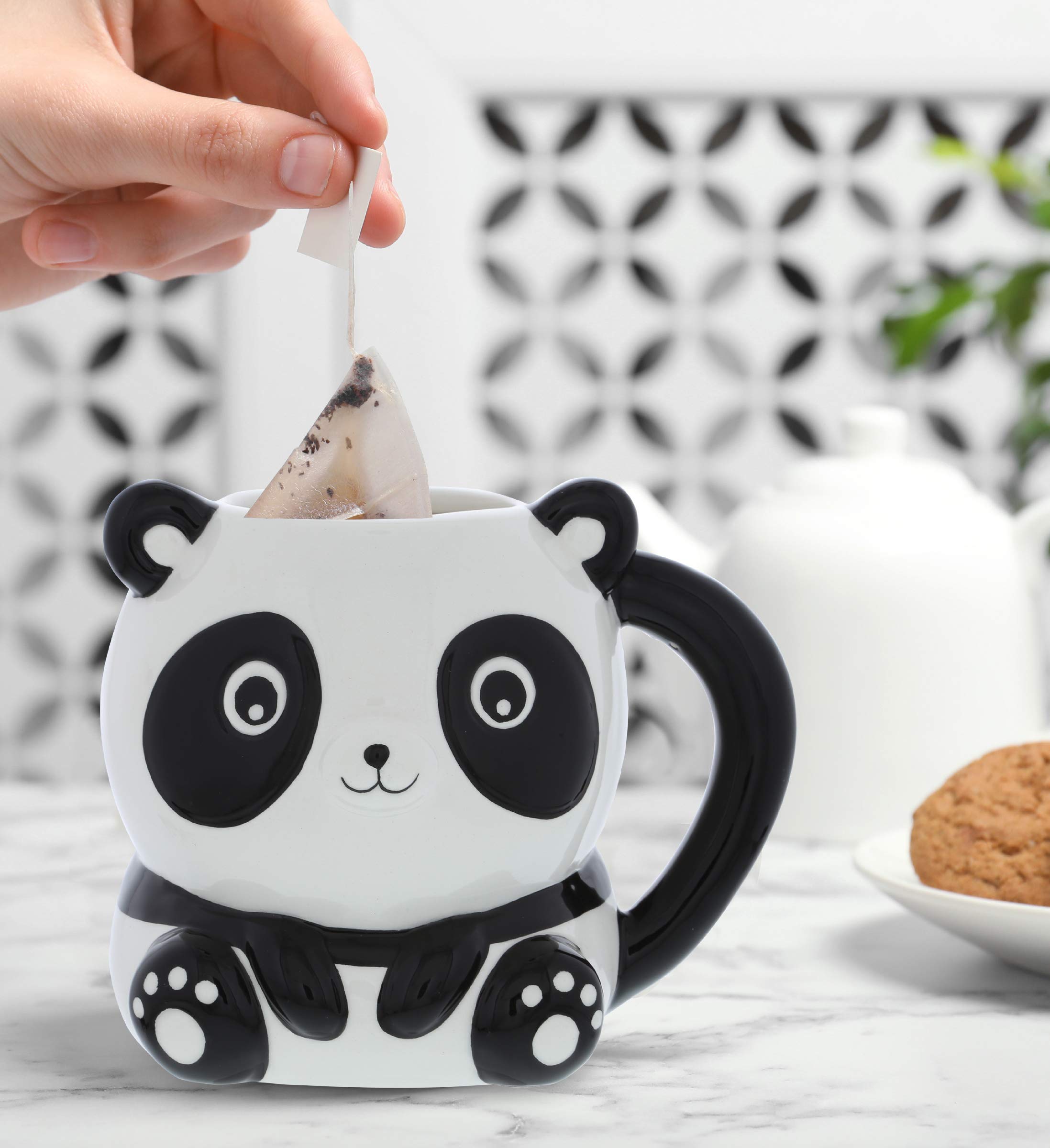 Cute Panda Coffee Mug for Women & Men - 17oz Ceramic Cup for Hot/Cold Drinks - Perfect Gift & Office Use