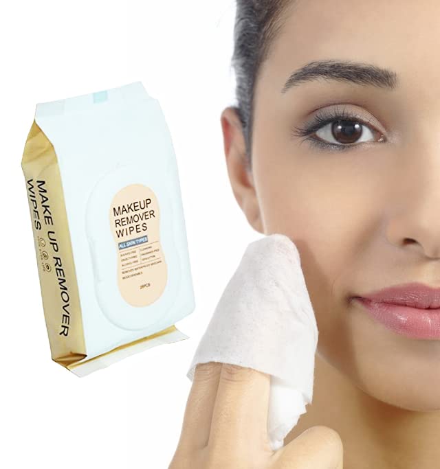 Nyamah Makeup Remover Wipes - Gentle Facial Cleansing Towelettes for Women & Girls (28 Count) | Perfect for Travel, Gym & Daily Skincare Routine