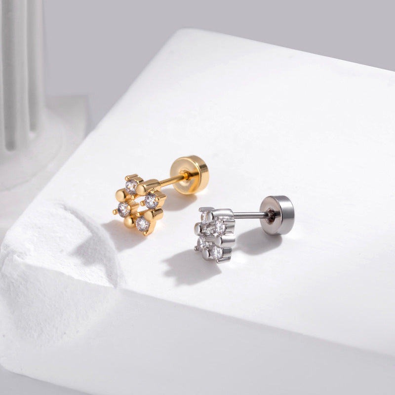 20G Tiny Beard Flat Back Labret Helix Daith Stud - Surgical Steel Body Jewelry for Men & Women | Perfect for Cartilage, Nose, Ear Piercing & Everyday Wear