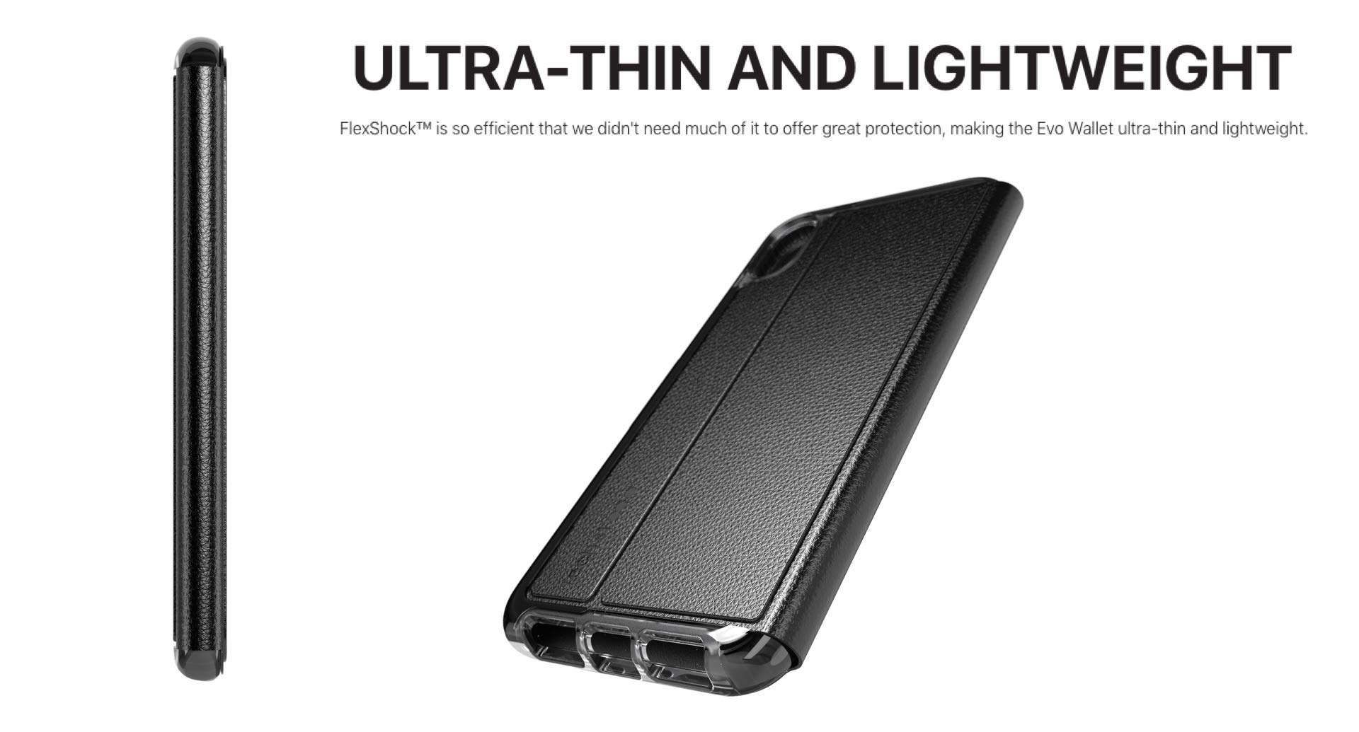 Tech21 Evo Wallet Case for Apple iPhone X/XS - Magnetic Closure Protective Cover with Card Storage (Black) | Slim & Secure for Everyday Use, Travel & Business
