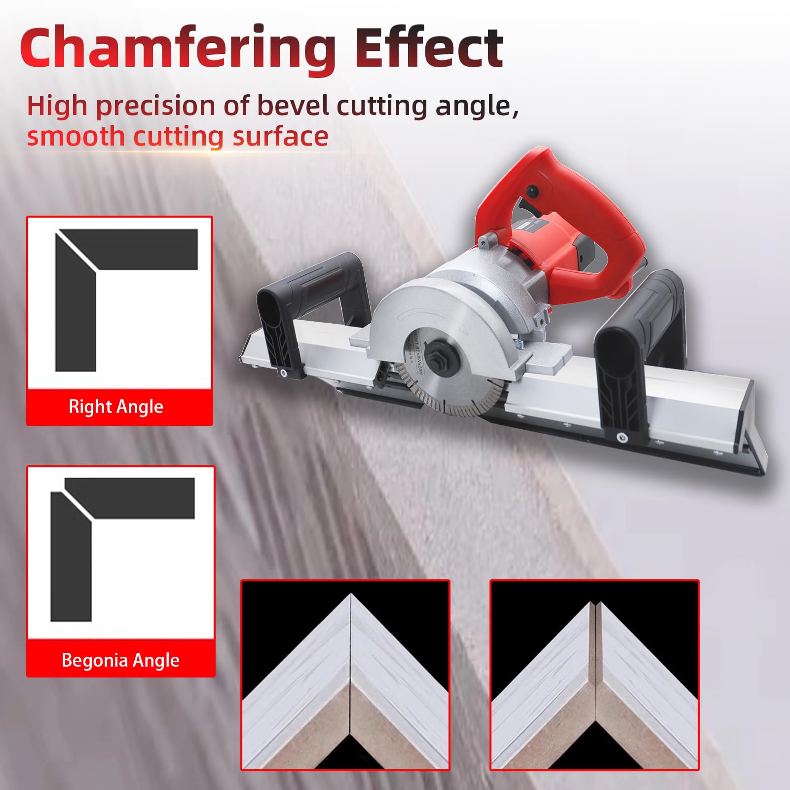 Professional Electric 45 Degree Tile Chamfering Tool with Aluminum Base Plate - Precision Bevel Cutter for Ceramic & Stone Tiles - Perfect for DIY Home Renovation, Bathroom Remodeling, and Professional Tile Installation