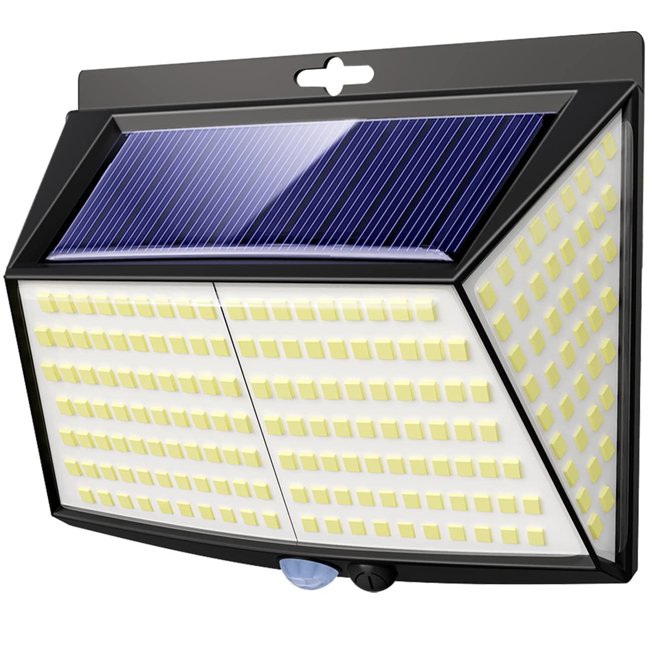1Pack Solar Lights Outdoor - 228LED Solar Security Lights with 3 Modes, Wireless IP65 Waterproof Motion Sensor - Solar Wall Lights for Front Door, Backyard, Garage, Deck & Pathway Lighting | Perfect for Home Security & Nighttime Illumination