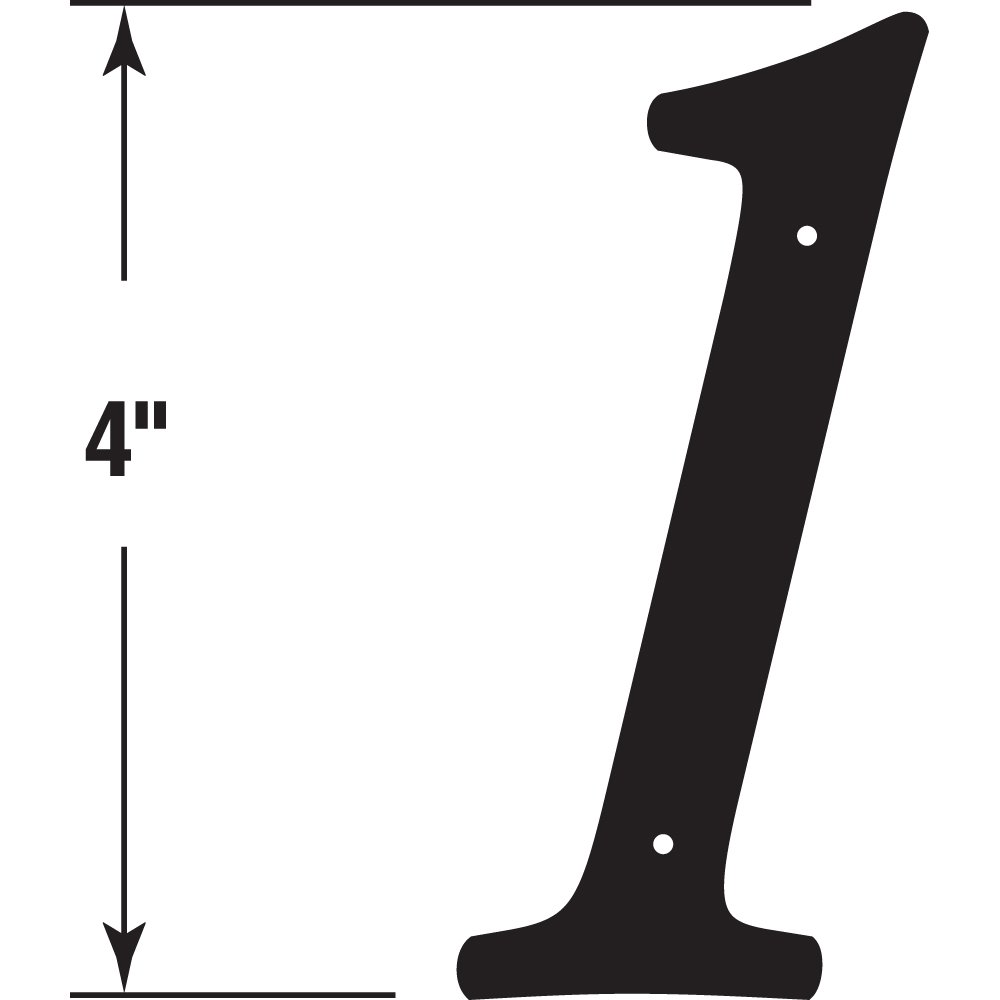 Prime-Line MP4111 4 Inch Black Diecast House Numbers (2 Pack) - Durable Address Plaques for Home, Office & Mailbox Identification