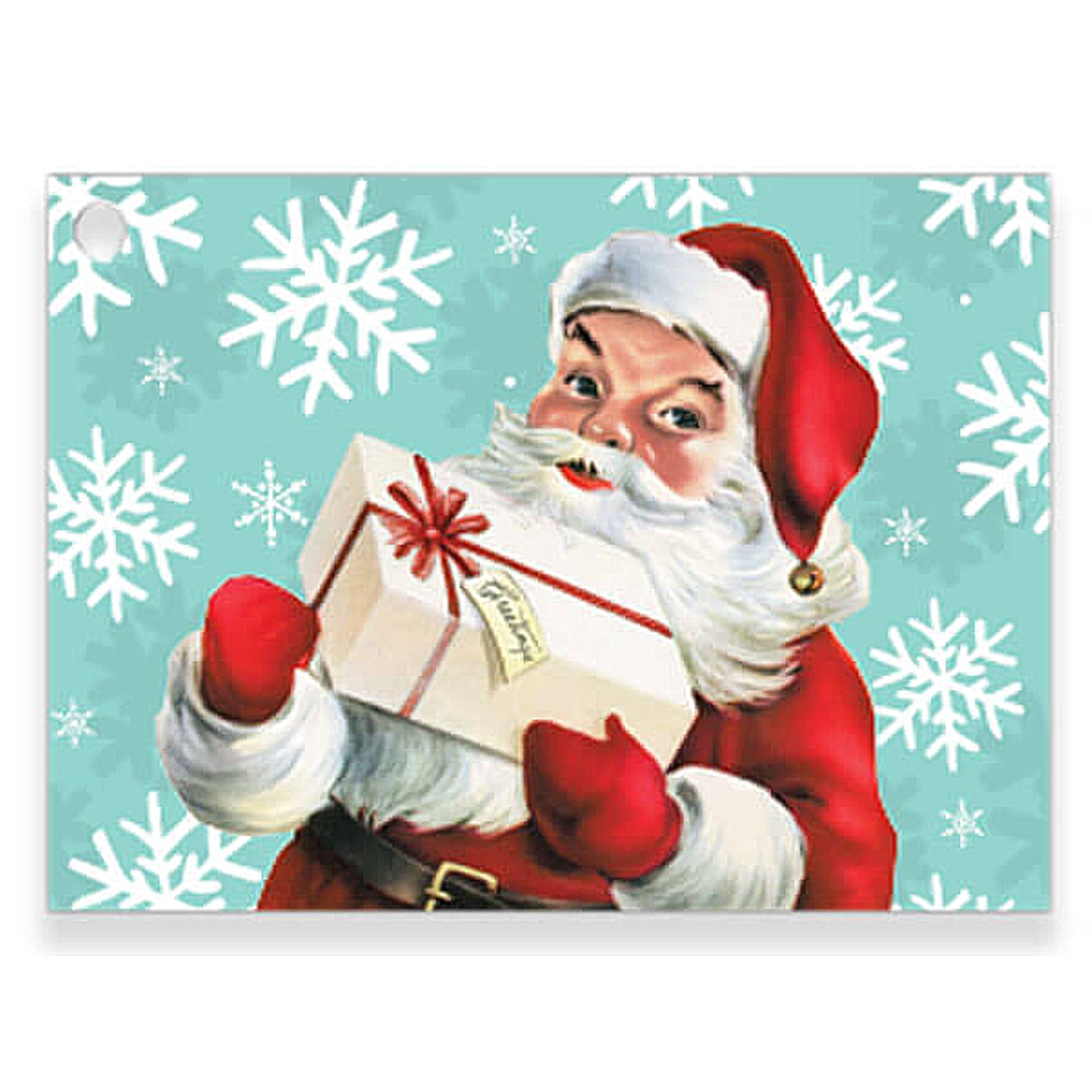 Vintage Christmas Santa Greeting Cards - 3.75 x 2.75 Inch Holiday Gift Cards - 6 Pack (1 Pack) - Perfect for Christmas Gifts, Stocking Stuffers & Holiday Greetings