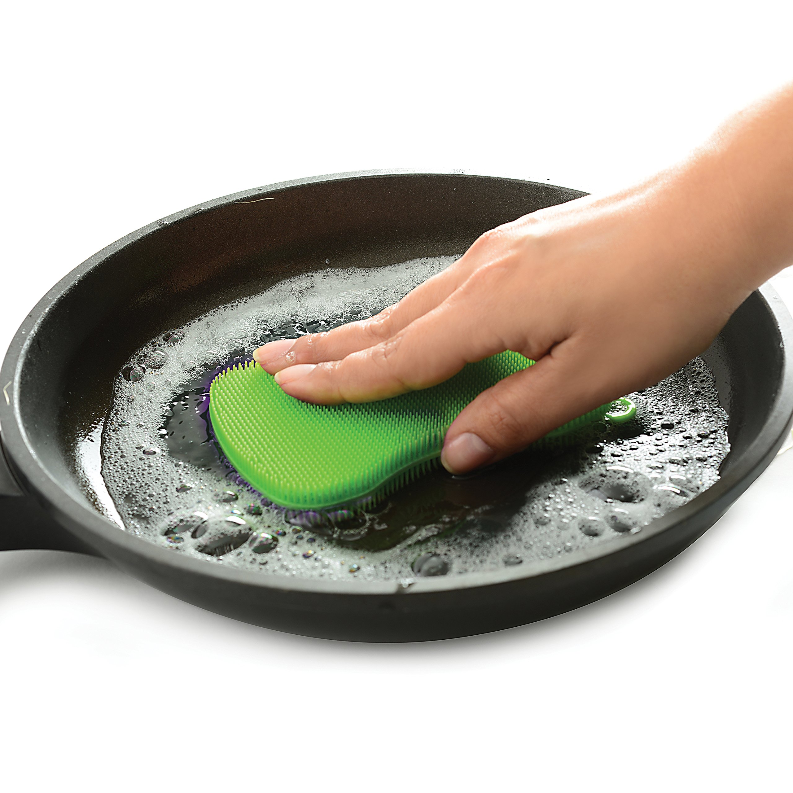 Norpro Silicone Bowtie Dish Brush - Gentle Cleaning for Delicate Dishes