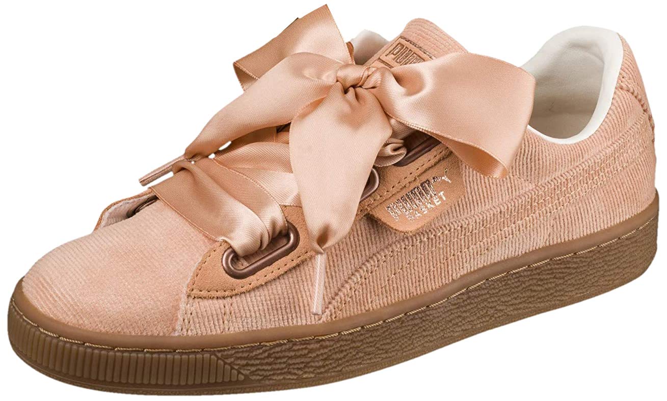 PUMA Women's Basket Heart Sneakers - Fashionable White Platform Shoes for Women | Comfortable Casual Walking & Streetwear Style | Perfect for Daily Wear, Gym, and Outdoor Activities