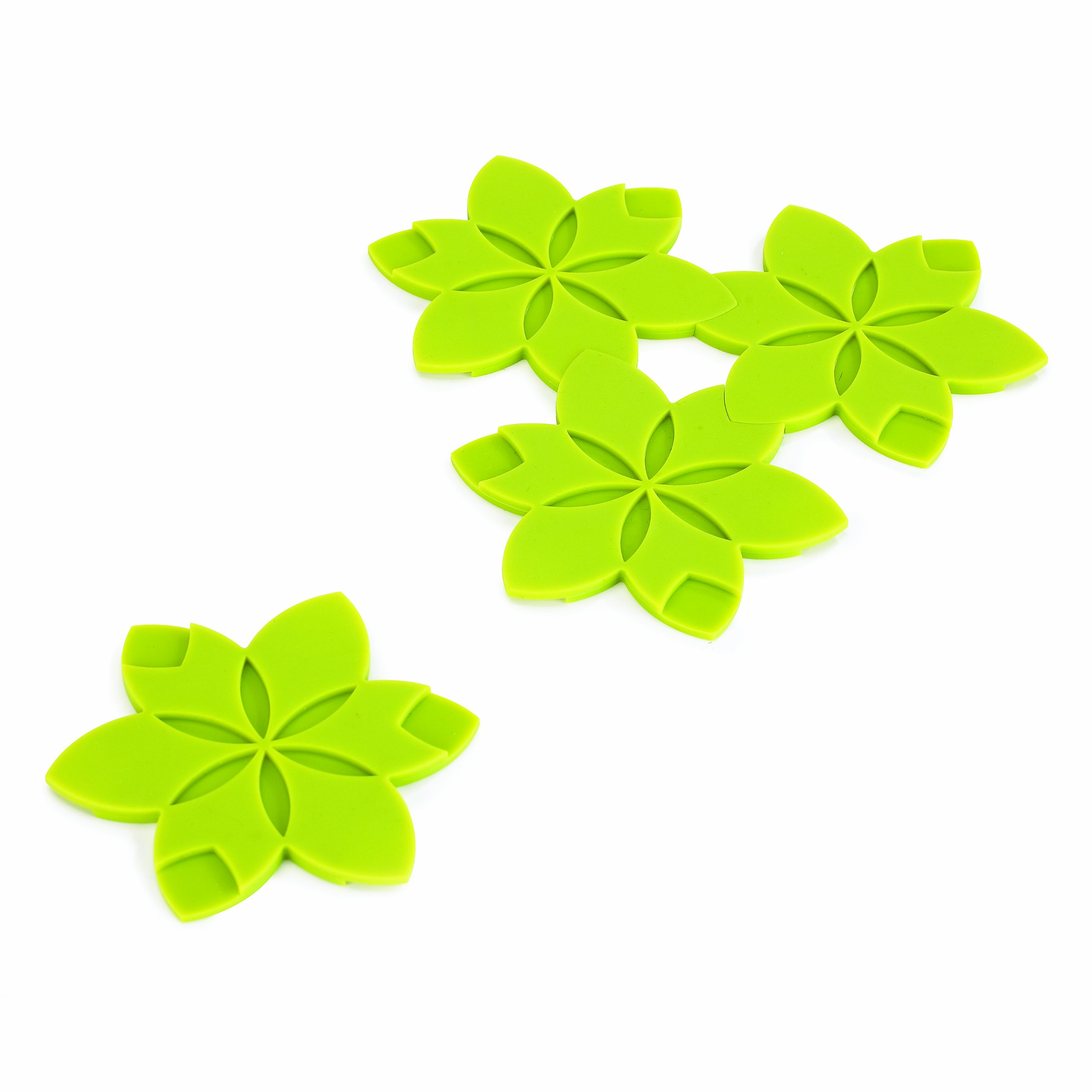 Umbra Garland Coasters Set of 4 - Modern Avocado Design Absorbent Drink Coasters for Coffee Tables, Dining Tables & Home Decor
