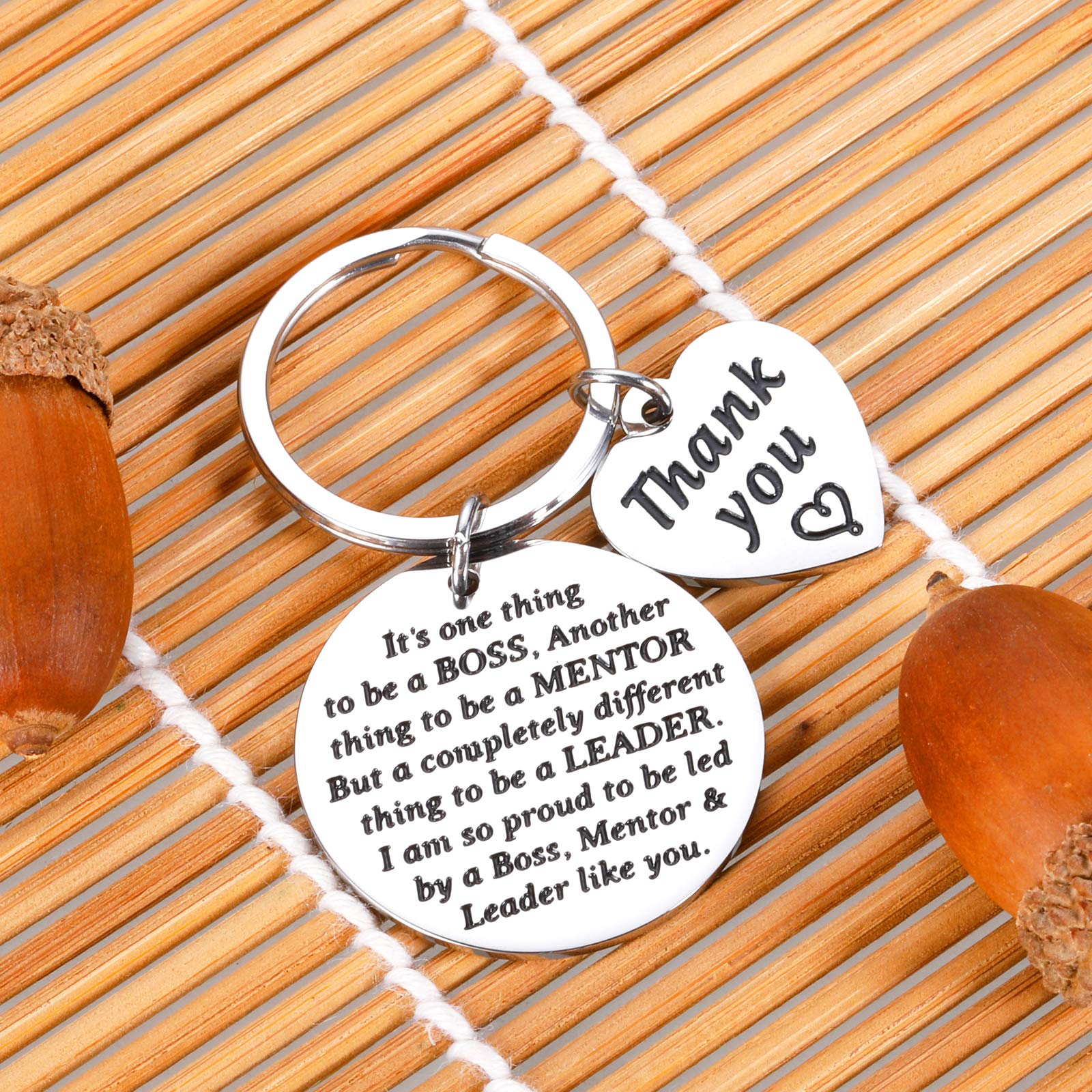 Valentine's Day Gifts for Him & Her - Thoughtful Thank You & Appreciation Presents for Women, Men, Boss, Coworker, Best Friend - Elegant Keychain for Birthday, Farewell, Retirement - Perfect Office White Elephant & Going Away Gift for Any Occasion