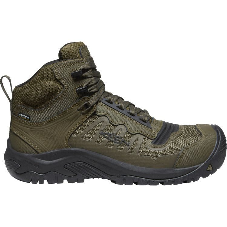 KEEN RENO MID Waterproof Hiking Boots for Men - Carbon Fiber Toe Protection, Medium & Wide Width - Perfect for Outdoor Adventures, Trail Walking & Work Safety