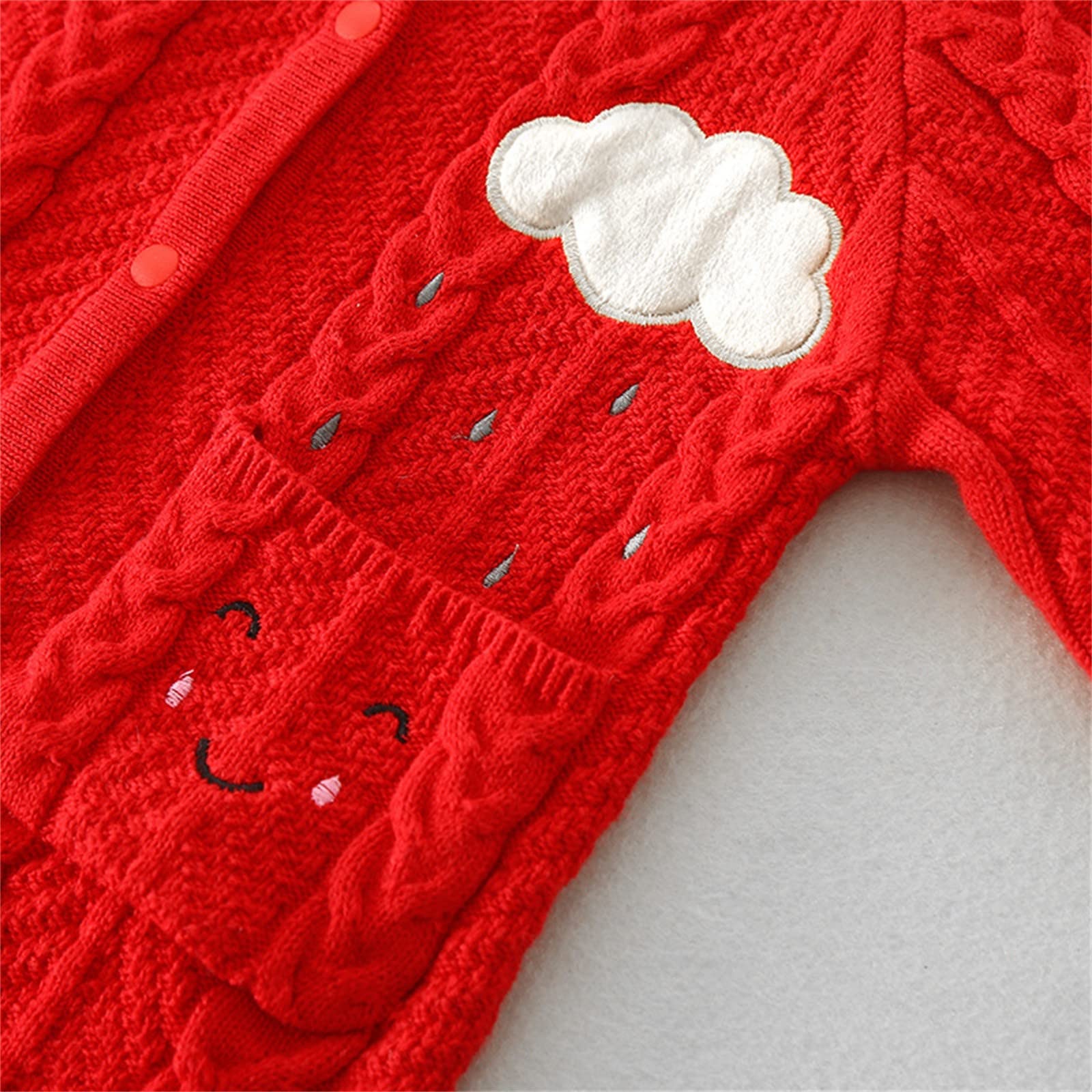 Soft Cotton Baby Knitted Romper - Long Sleeve Hooded Jumpsuit for Newborn Toddler Boys & Girls | Perfect for Playtime, Family Outings & Photo Shoots