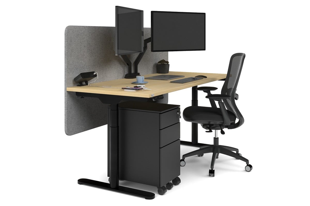 Flexi Premium Height Adjustable Single Workstation [1800L x 700W] - Ergonomic Standing Desk for Home Office, Gaming & Study - Electric Sit Stand Desk with Memory Function