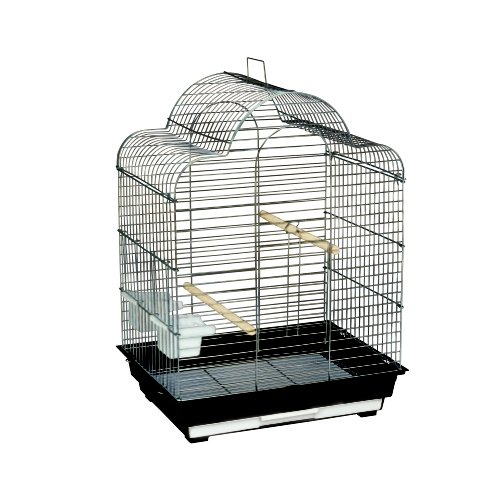 King's Cages ES 2016 T Triple Top Bird Cage for Finches, Lovebirds & Canaries - White Bird Toy & Playhouse - Perfect for Small Birds' Exercise & Entertainment at Home
