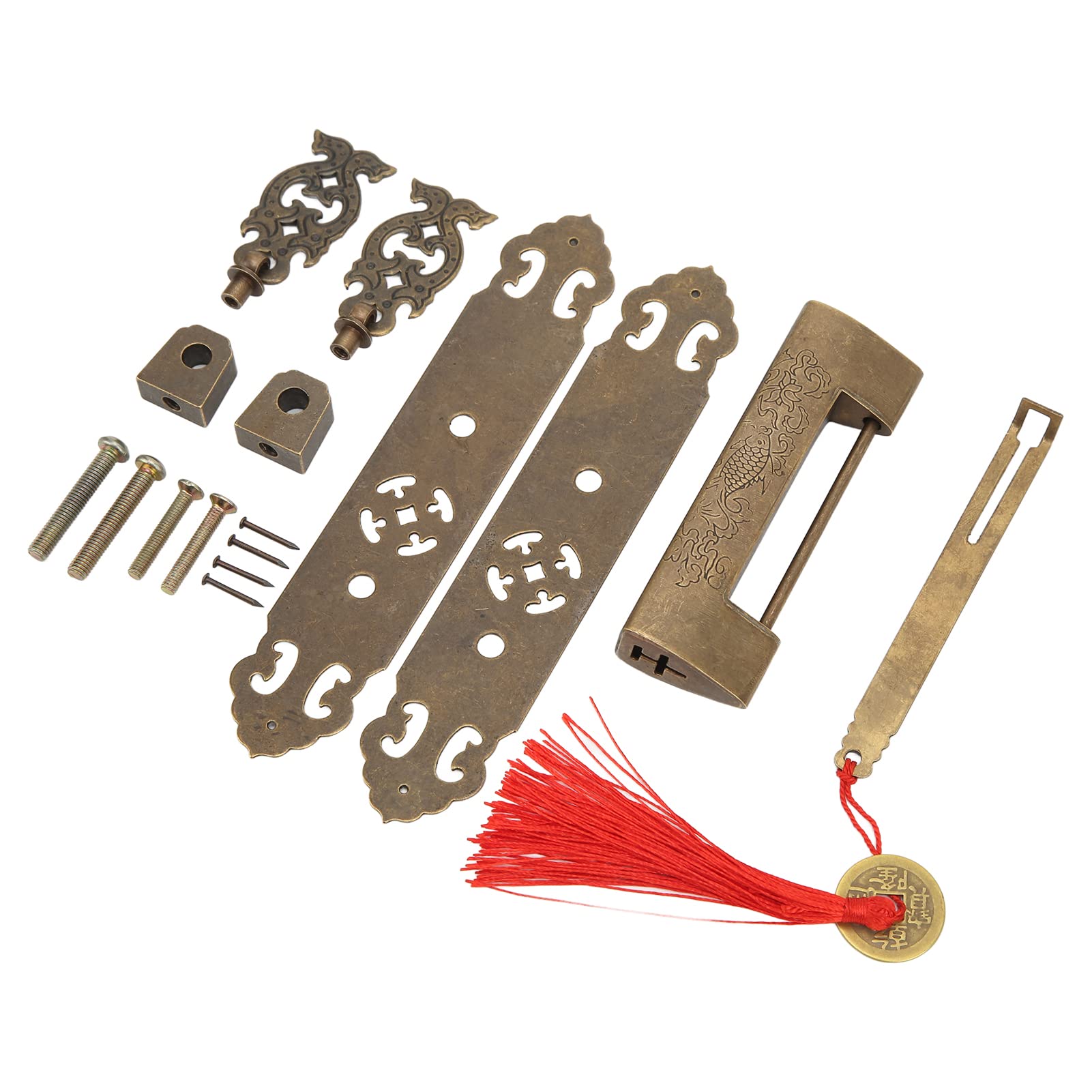 Antique Brass Padlock Set (3.2cm) for Jewelry & Tool Boxes - Vintage Style