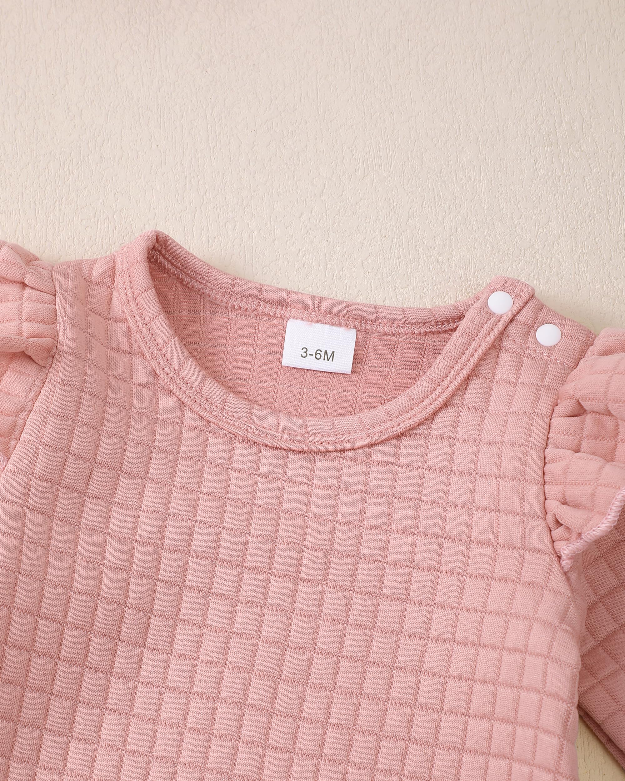 Renotemy Newborn Baby Girl Clothes - Winter & Fall Outfits, Infant Rompers, Solid Jumpsuits, Cute Bodysuits for 0-24 Months | Perfect for Family Photos, Daily Wear & Special Occasions