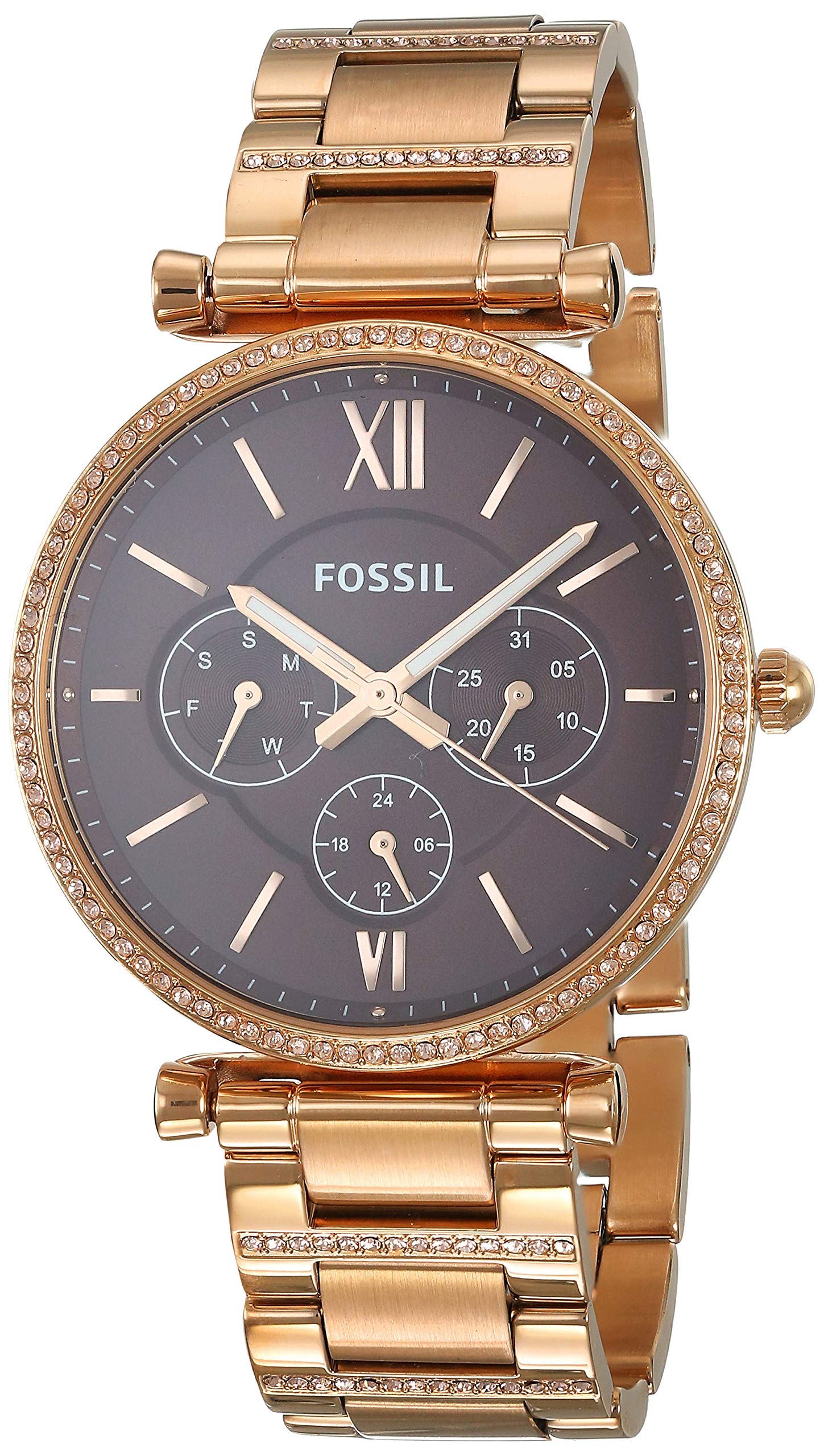 Fossil Carlie ES4660 Rose Gold-Tone Watch - One Size Adjustable Strap for Women | Perfect for Work, Casual & Special Occasions