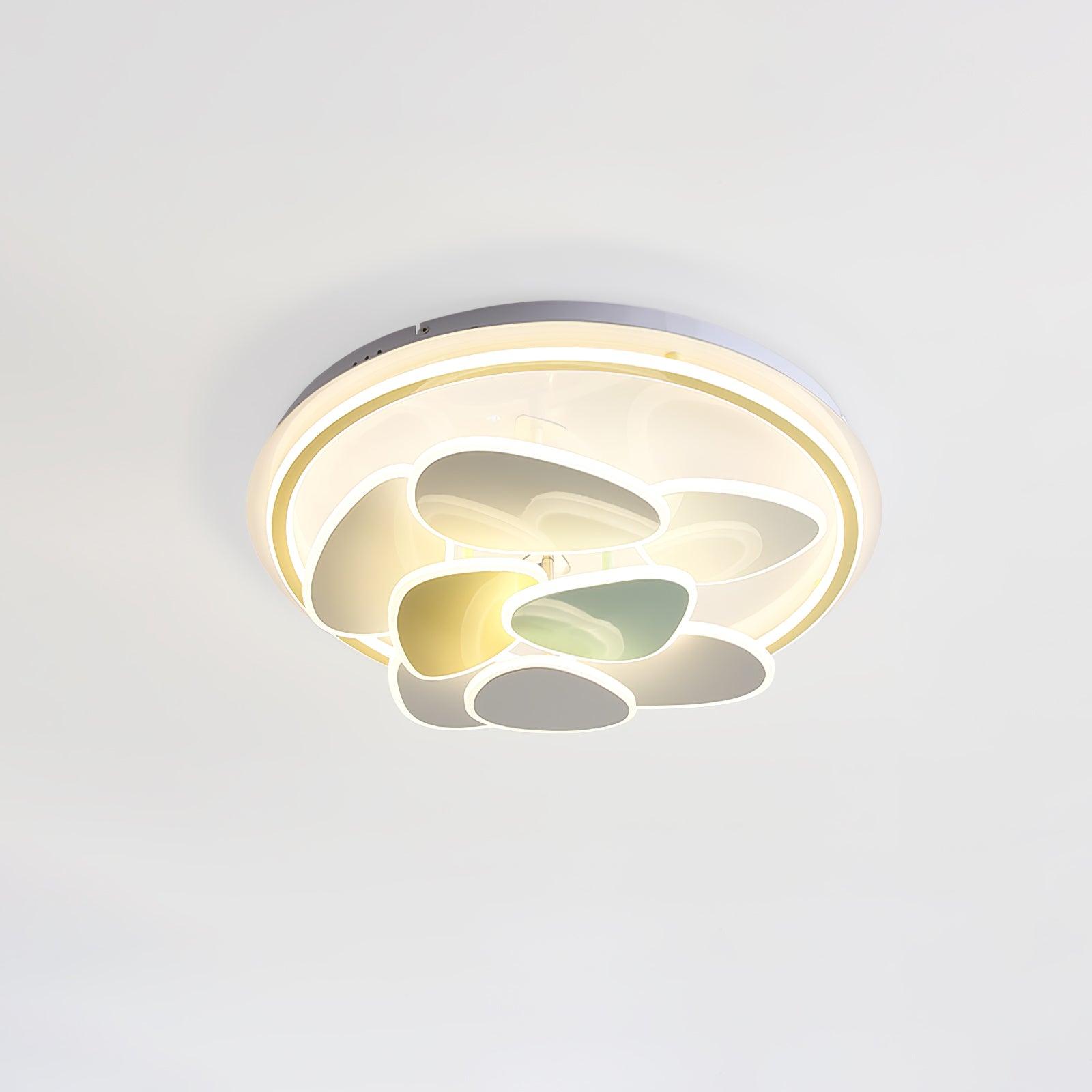 Vibrant Cloud-Shaped Round Ceiling Light - Modern LED Flush Mount Fixture for Bedroom, Nursery & Living Room Decor