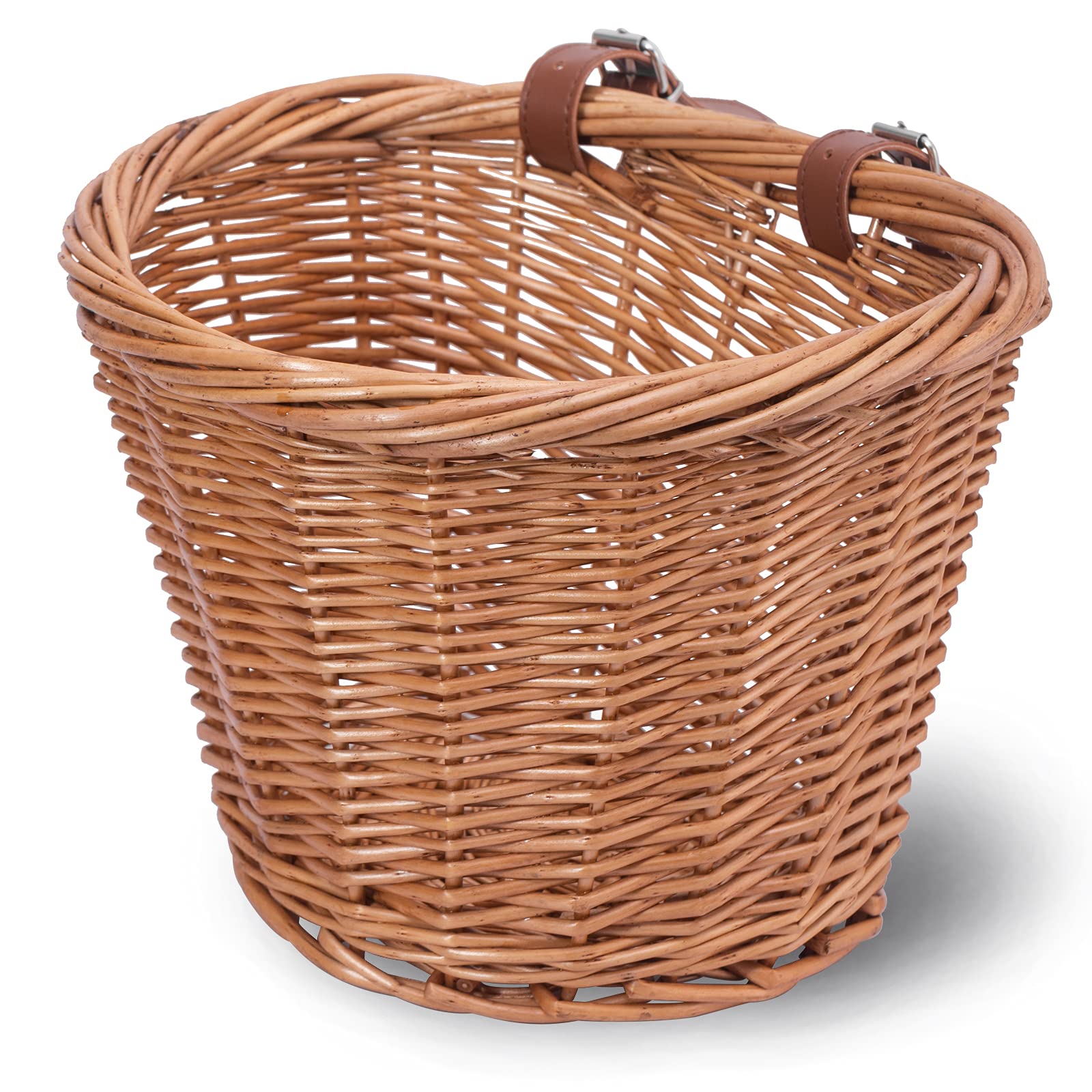 DRBIKE Wicker Bike Basket for Kids - Front Handlebar Basket for 12-18 Inch Bikes, Balance Bikes & Scooters - Durable Kids Bicycle Accessories - Perfect for Picnics, School Runs & Outdoor Adventures