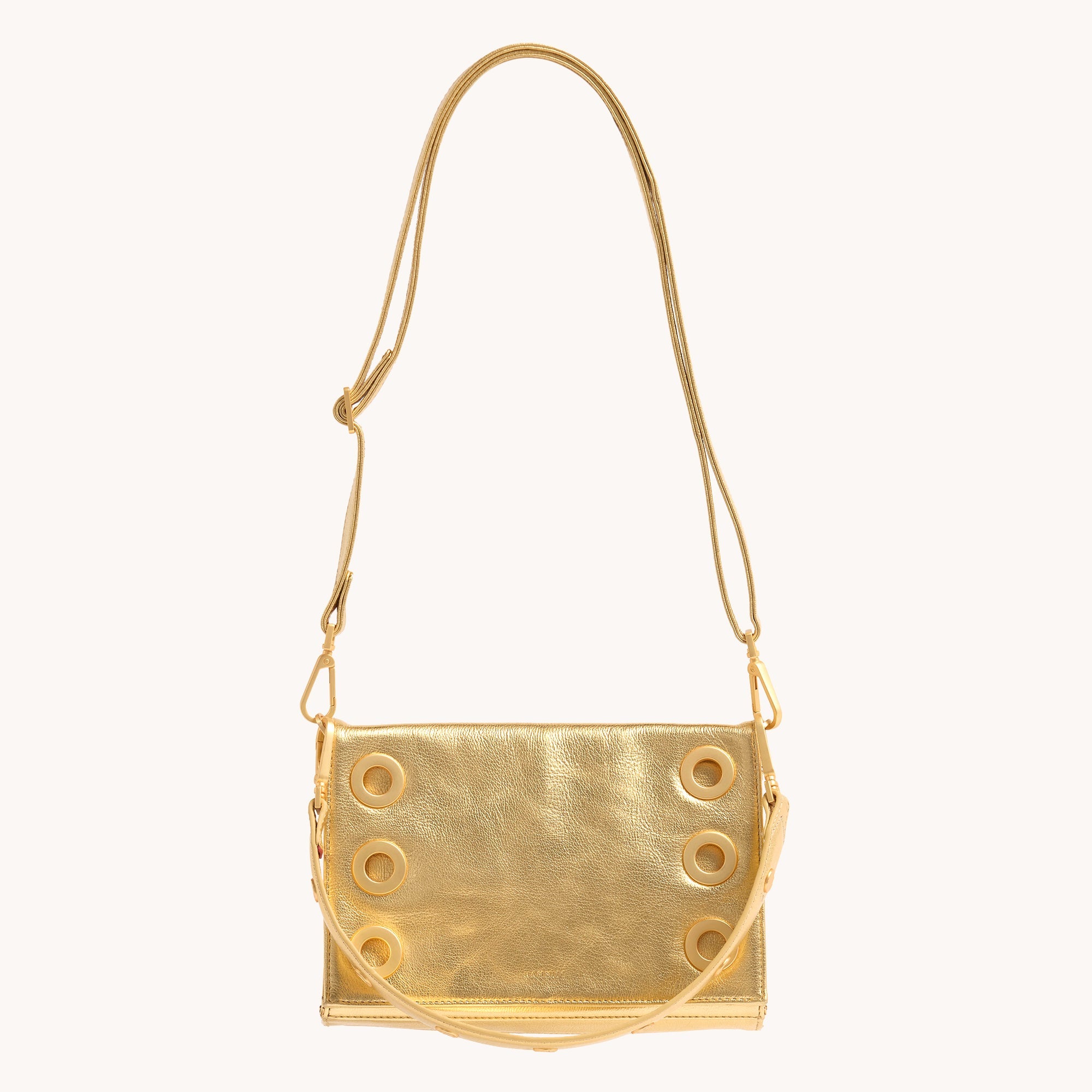 Montana Clutch - Gala Gold & Brushed Gold Hammered Small Crossbody Bag for Women | Perfect for Parties, Weddings & Evening Events