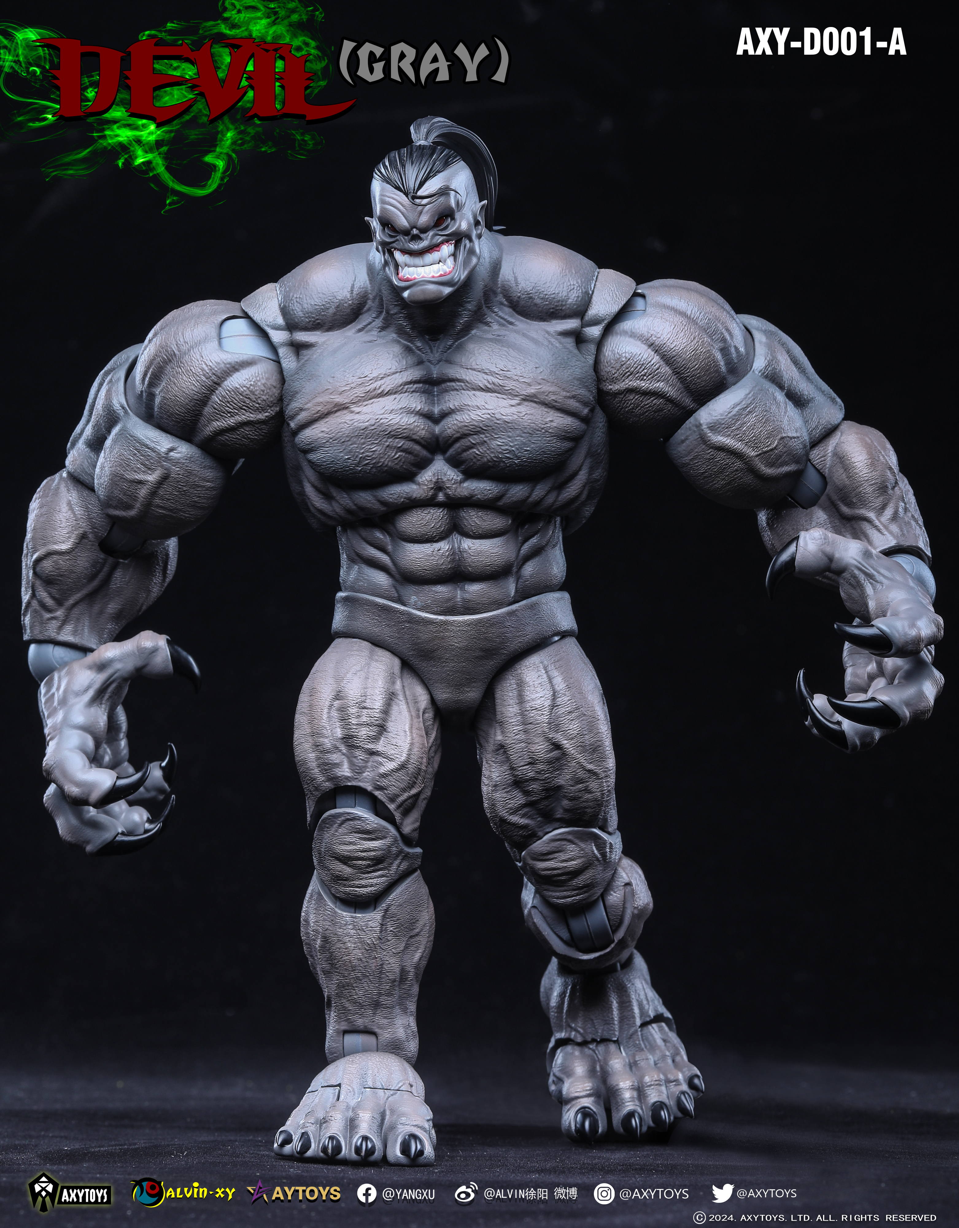 Pre Order AxyToys 1/12 Scale 20CM Devil Action Figure - Red & Grey Versions for Collectors and Display | Perfect for Anime Fans, Cosplay Props, and Model Photography