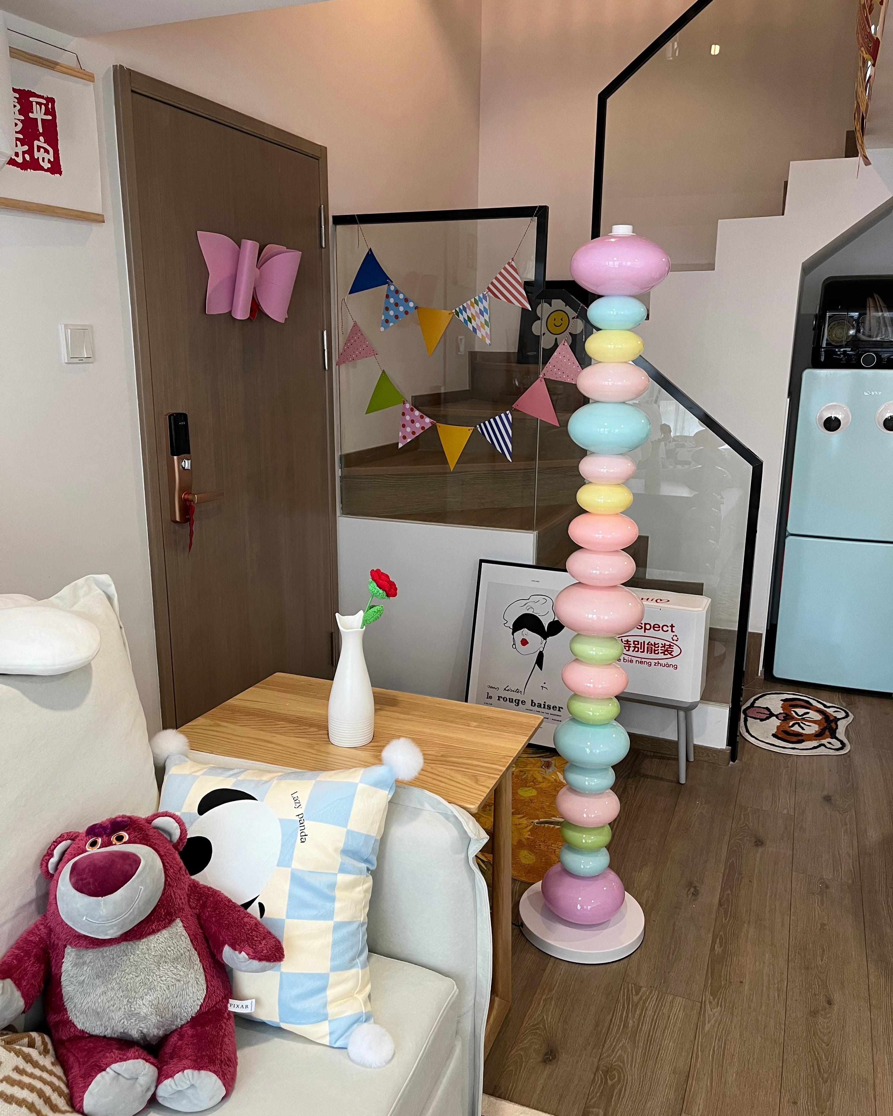 Modern LED Candy Floor Lamp for Living Room - Adjustable Brightness, Warm White Light, Perfect for Bedroom, Office, and Reading Nook