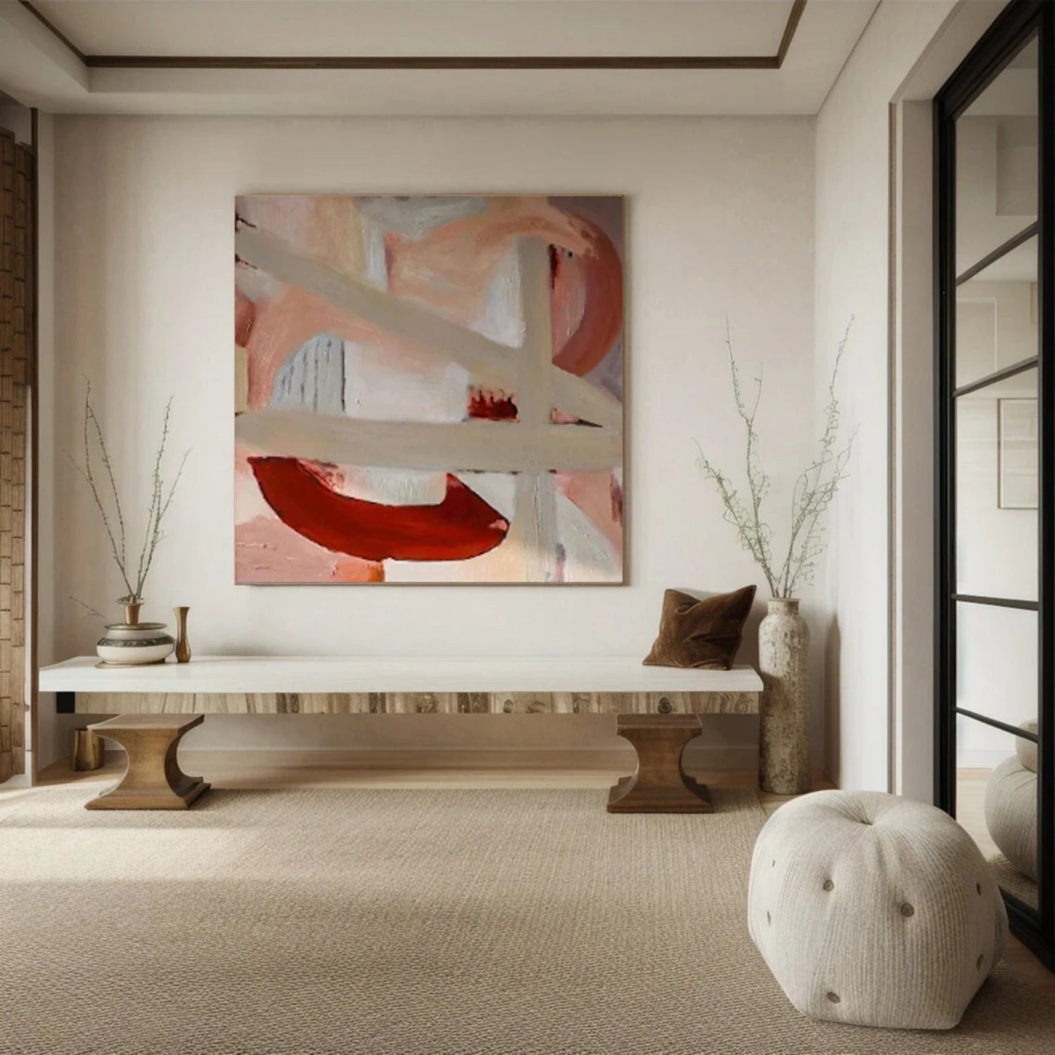 Abstract Painting #AB 328 - Modern Wall Art for Living Room Decor, Office & Bedroom | Large Canvas Artwork for Home & Commercial Spaces