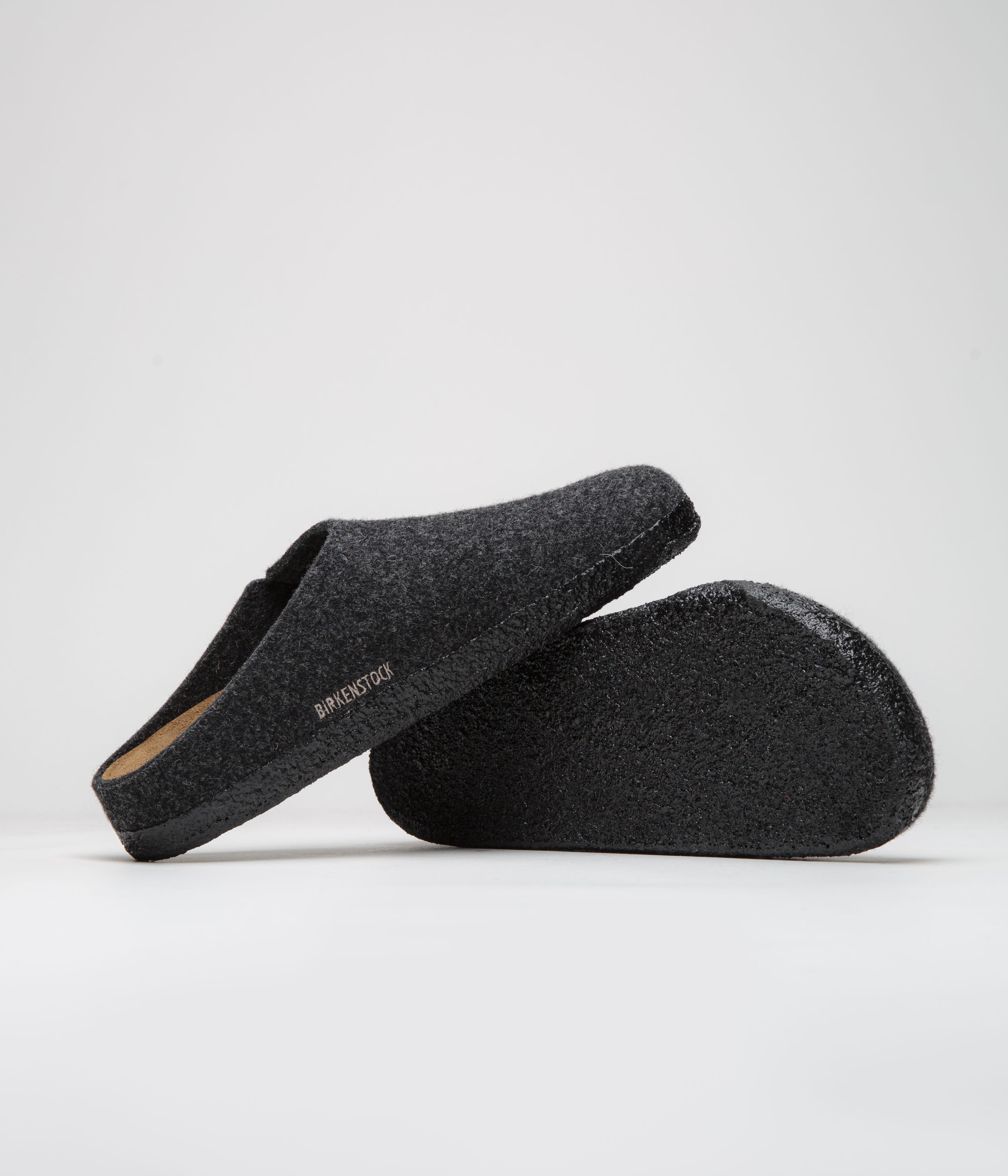 Birkenstock Zermatt Cozy Felt Slippers for Men & Women - Anthracite Grey - Premium Comfort House Shoes for Indoor & Outdoor Use