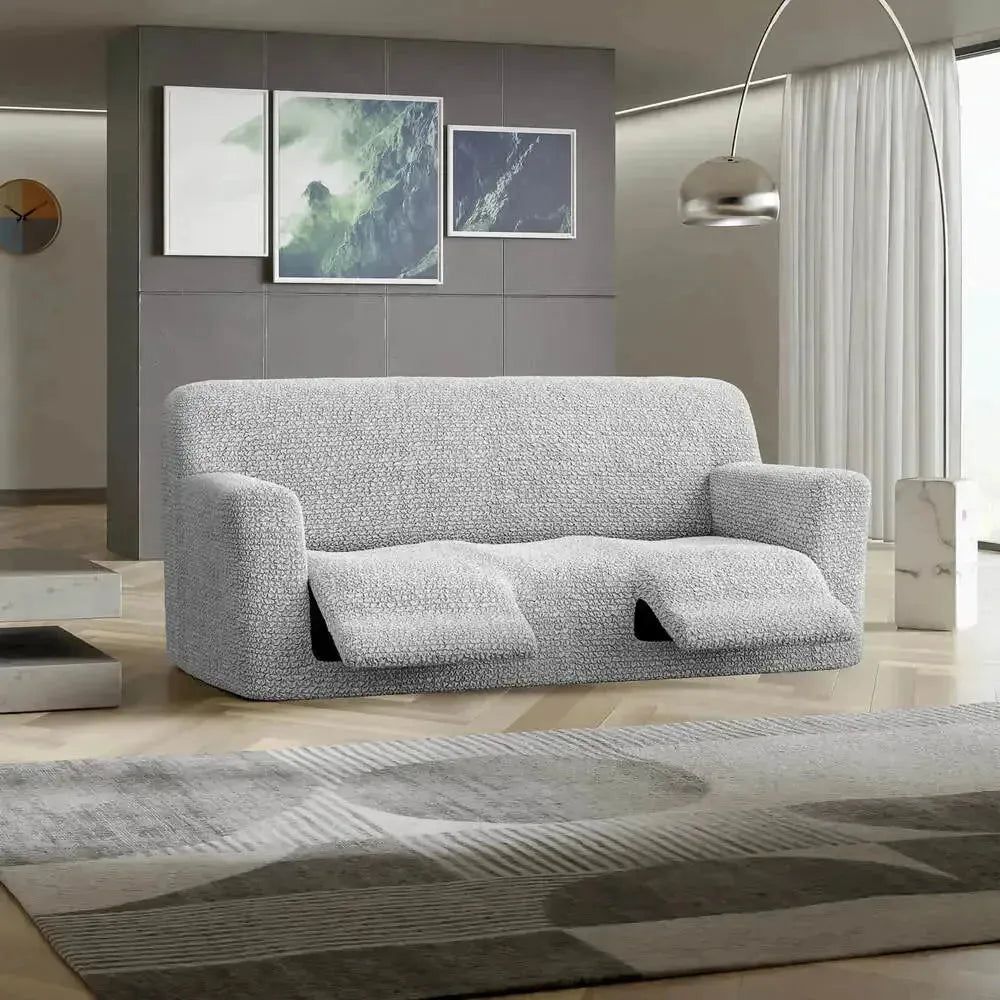 3 Seater Recliner Slipcover - Microfiber Sofa Cover for Living Room Furniture Protection - Perfect for Pets, Kids & Everyday Use