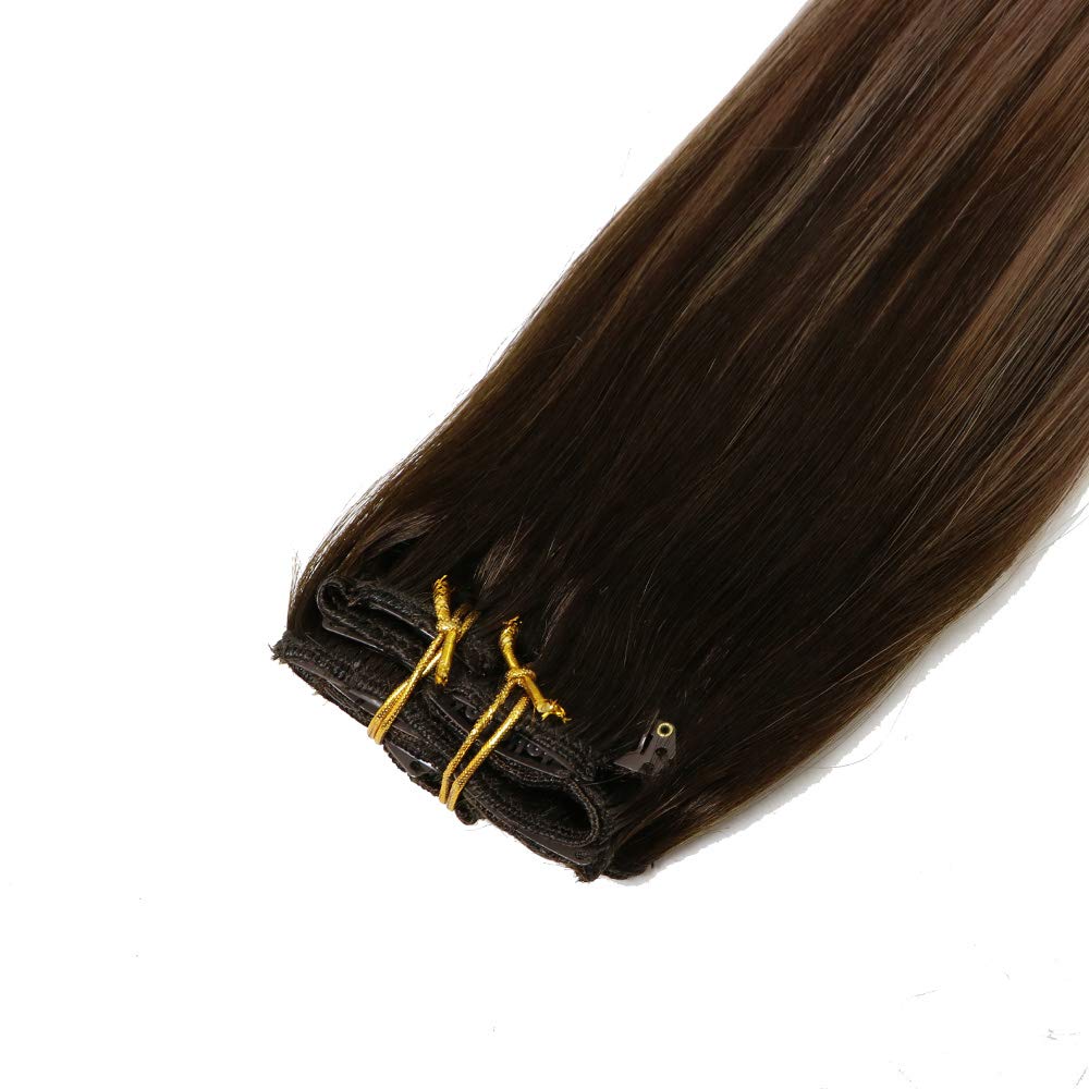 HUAYI 7Pcs 20inch Tape In Hair Extensions - 120g Brown to Milky Lavender Ombre Human Hair, Soft Thick Ends, Tangle Free & Durable for Daily Styling, Parties & Special Occasions