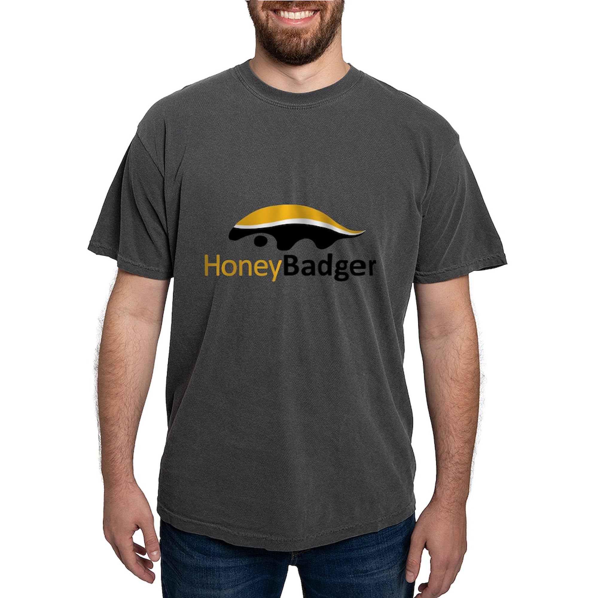 Honey Badger Logo T-Shirt for Men - Comfort Colors Cotton Tee - Casual Wear, Gifts & Everyday Outfits