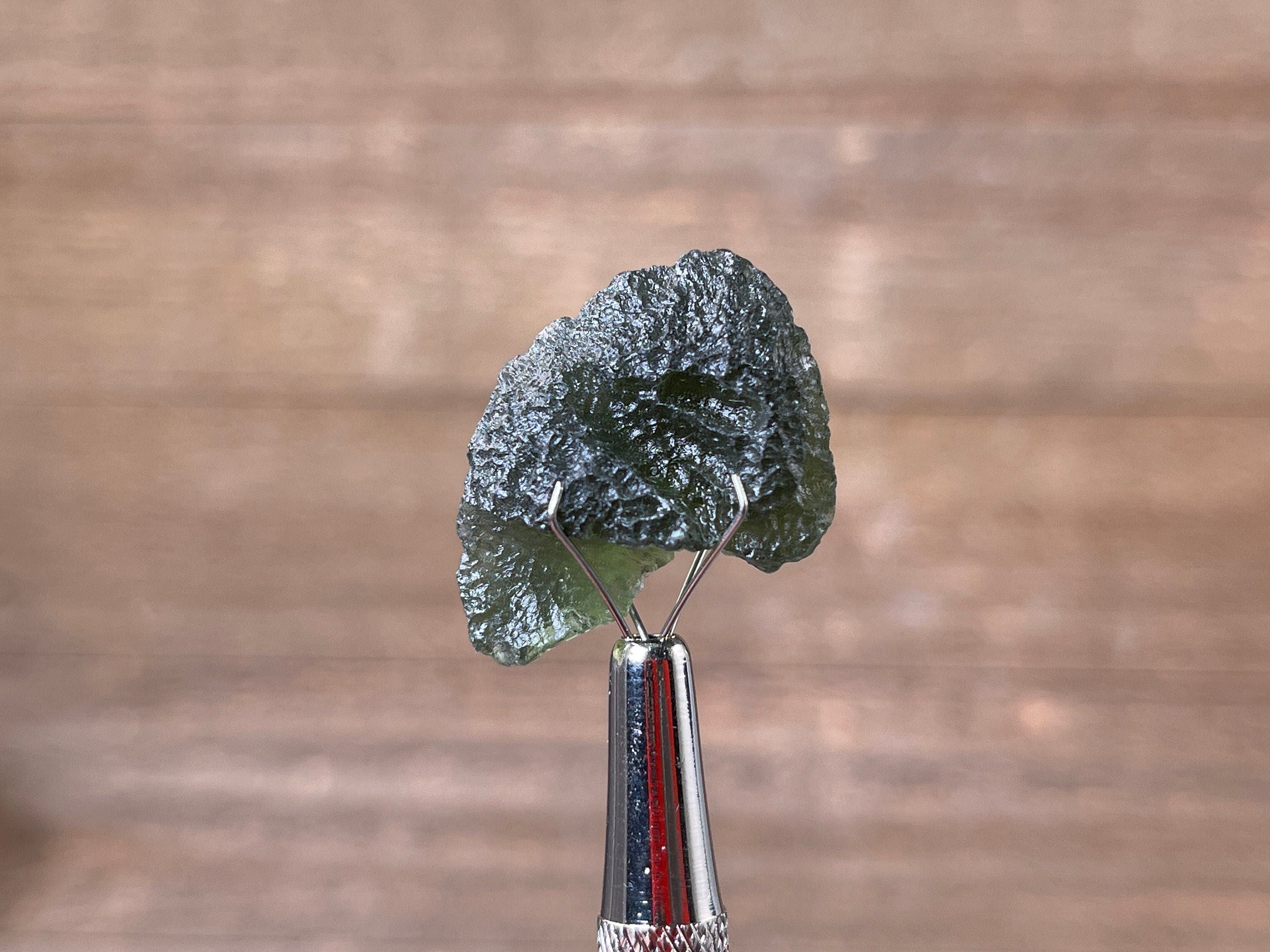 5.5g Genuine Raw Moldavite Crystal Stone - Natural Green Moldavite for Jewelry Making, Meditation & Energy Healing (41873)