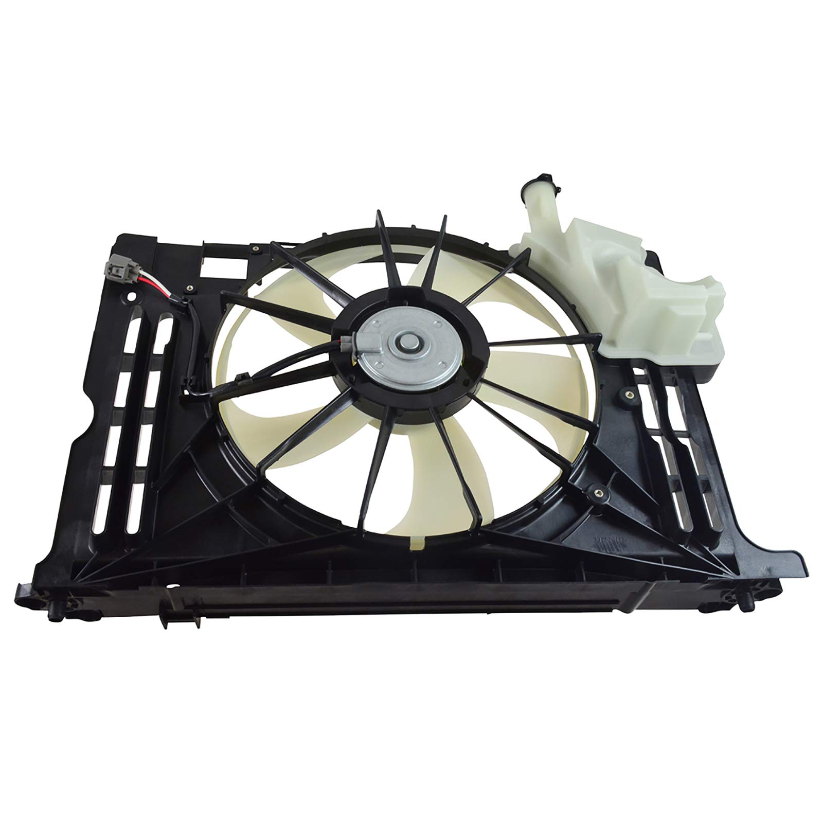 TRQ Radiator Cooling Fan Assembly Compatible with 2014-2019 Toyota Corolla - TO3115181 Replacement Part - Perfect for Engine Overheating Prevention & Summer Driving