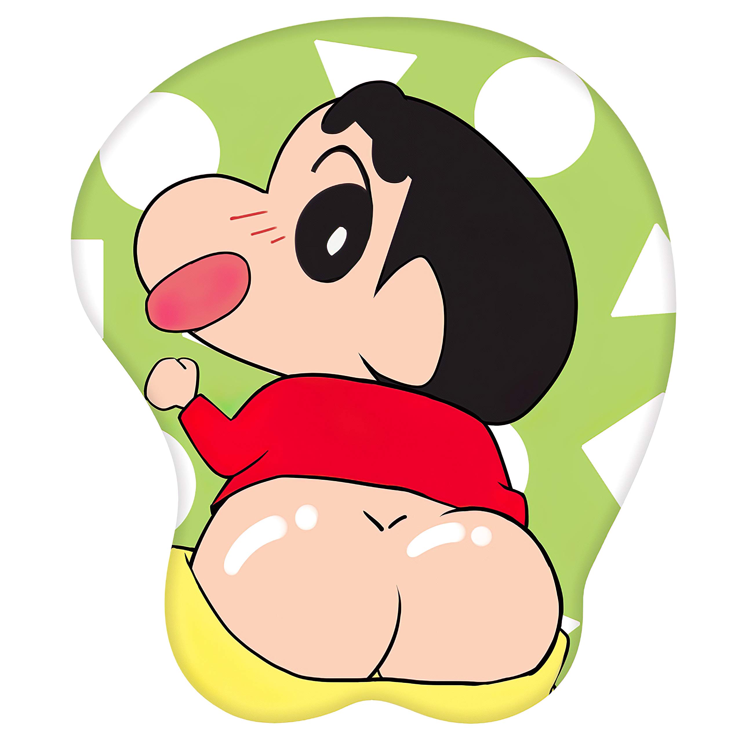 3D Anime Cartoon Silica Gel Wrist Support Mouse Pad - Ergonomic Wrist Cushion for Pain Relief, Non-Slip Gaming Mouse Pad (Crayon Shin-chan Design) - Perfect for Office Work, Gaming & Computer Use