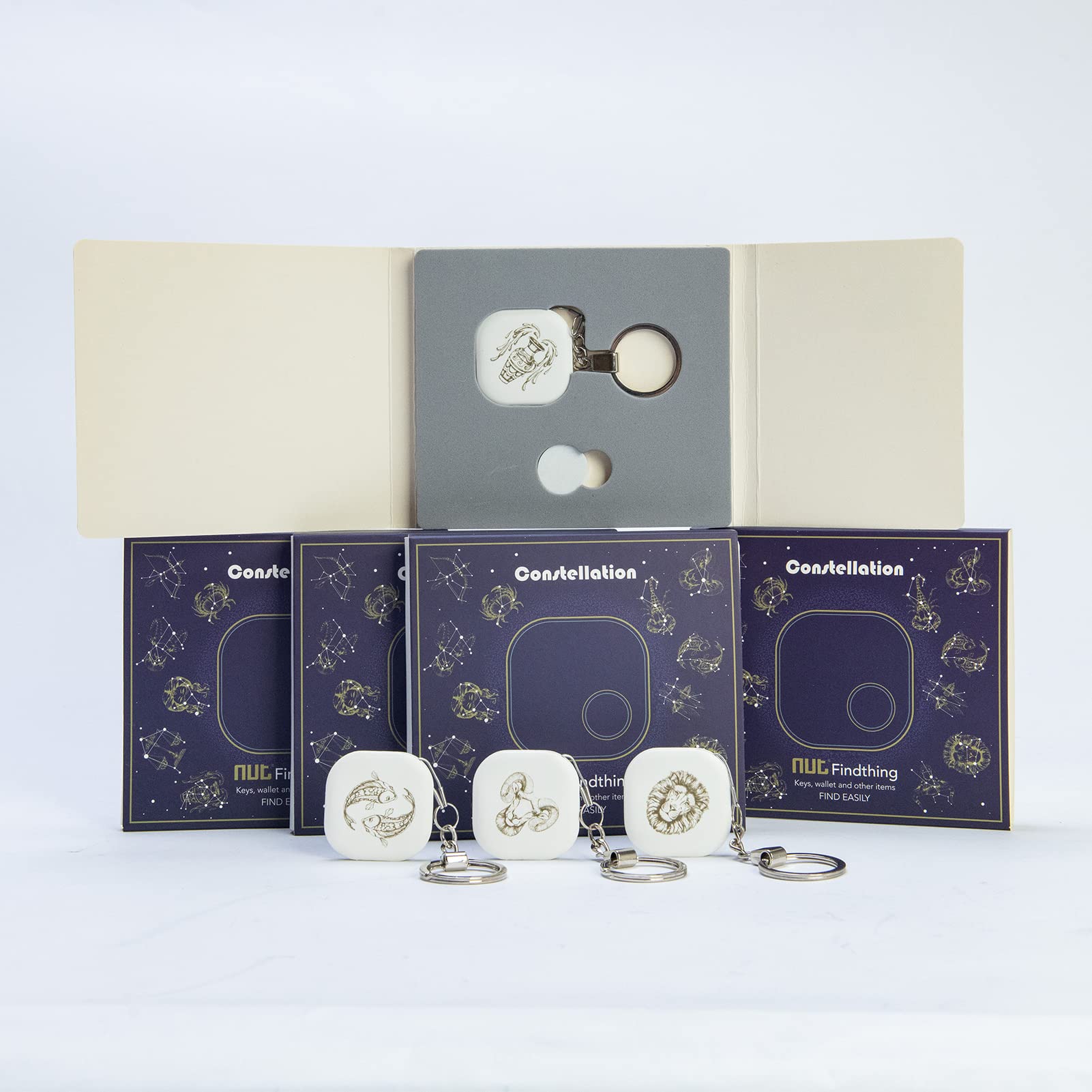 Nutale Bluetooth Key Finder for Keys, Pets & Bags - Cancer Constellation Design