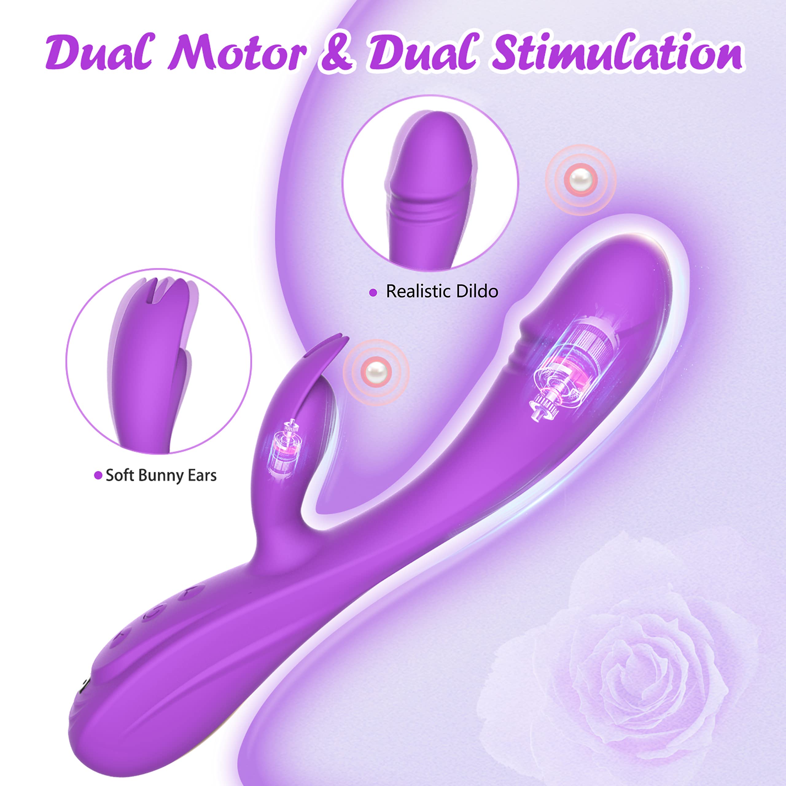 Premium Rabbit G-Spot Vibrator - 7 Powerful Vibration Modes & 8.4