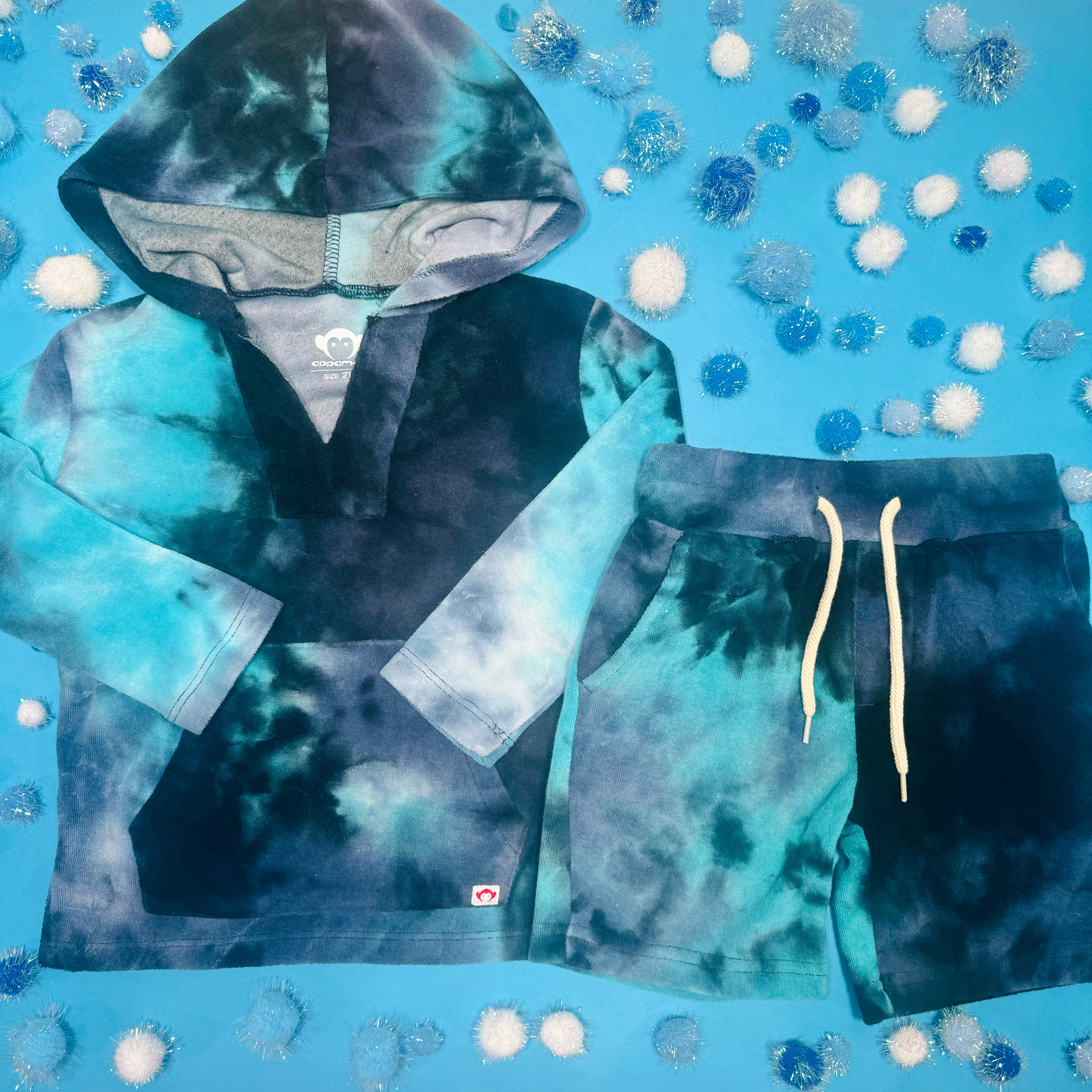Tie Dye Baja Terry Hoodie for Men & Women - Soft Cotton Pullover Sweatshirt for Beach, Festival & Casual Wear