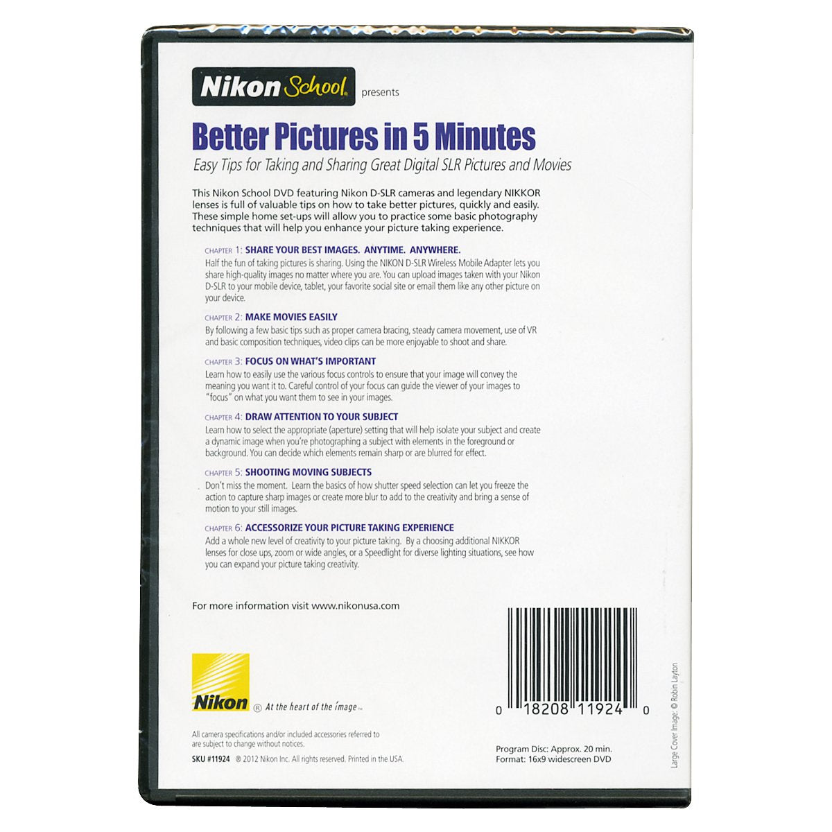 Nikon School DVD - Learn Better Photography in 5 Minutes | Improve Your Skills for Travel, Portraits & Landscapes
