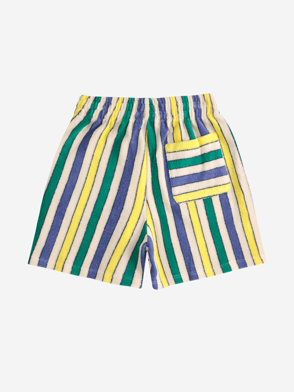 Bobo Choses Women's Multicolor Striped Terry Cloth Bermuda Shorts | Comfortable Casual Wear for Summer, Beach & Lounge