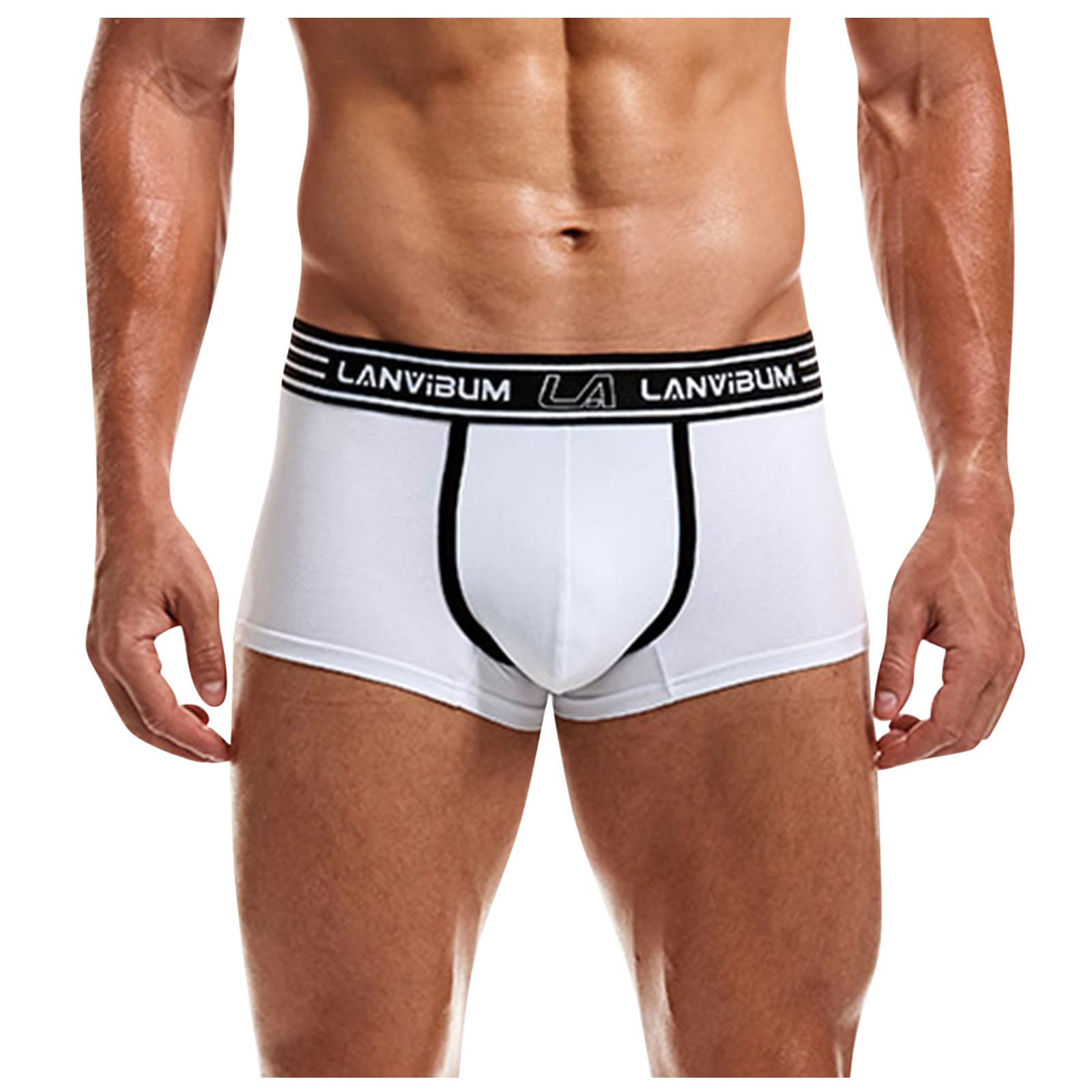 Sexy Men's Boxer Shorts - Solid Color Casual Underwear for Men | Comfortable & Breathable for Everyday Wear, Gym, and Sleep