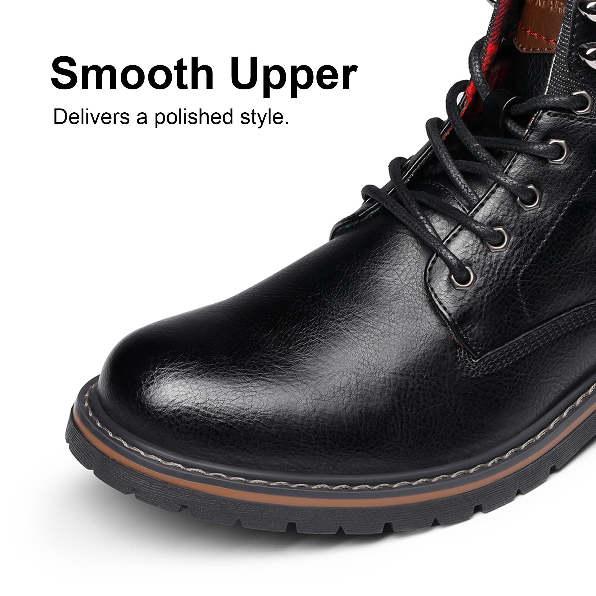 Bruno Marc Men's Classic Leather Boots - Waterproof Ankle Boots for Men, Comfortable & Stylish for Outdoor, Work, and Casual Wear