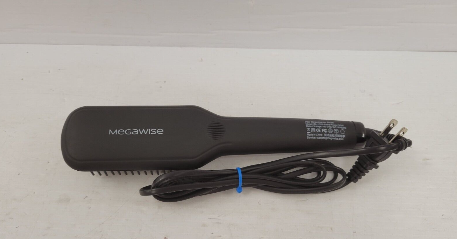 Megawise KL 1025 Hair Straightening Brush - 2-in-1 Flat Iron & Styler for Smooth & Shiny Hair - Perfect for Home Use, Travel & Salon Styling