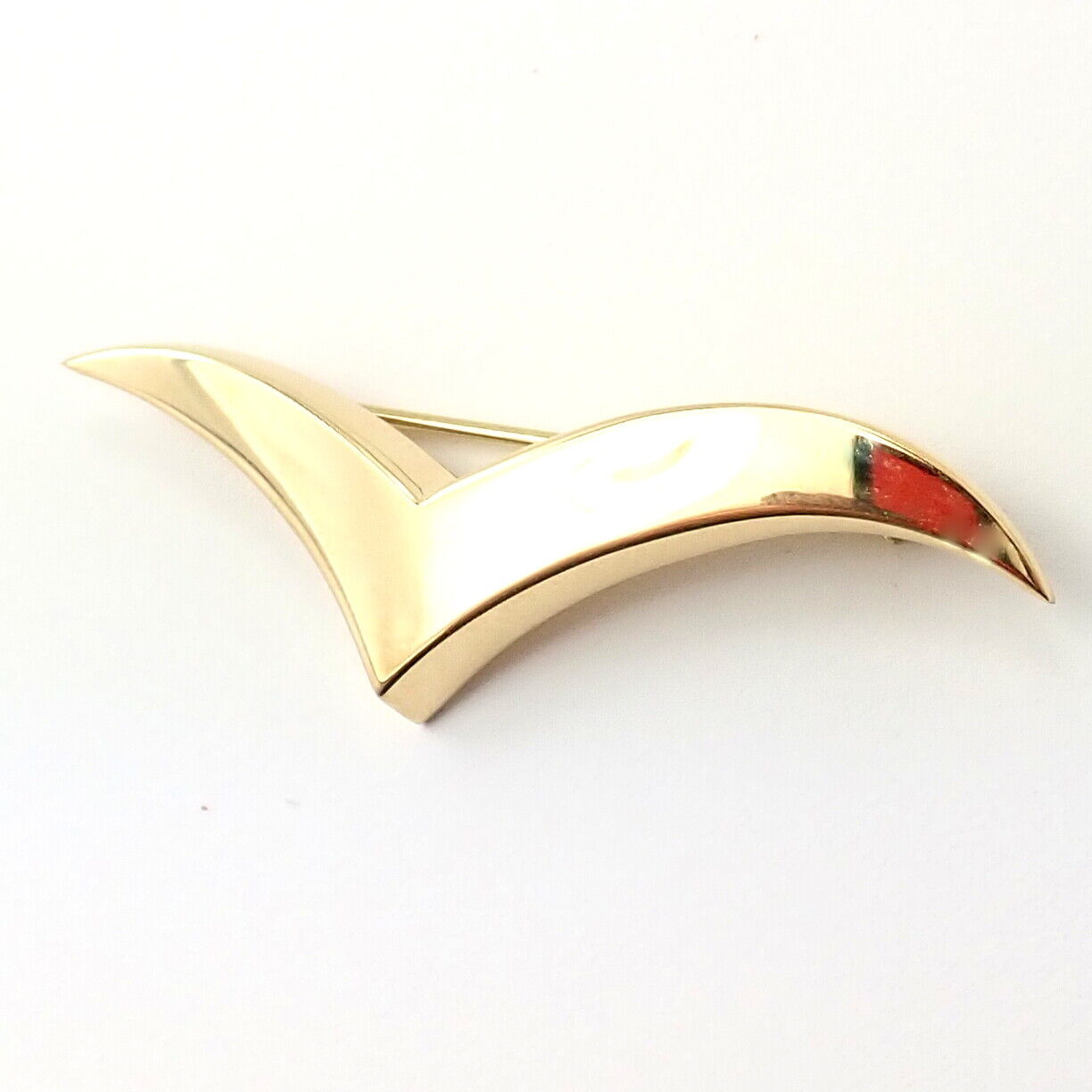 Authentic Tiffany & Co. 18K Yellow Gold Seagull Bird Pin Brooch - Elegant Jewelry Gift for Women, Perfect for Weddings, Parties & Special Occasions