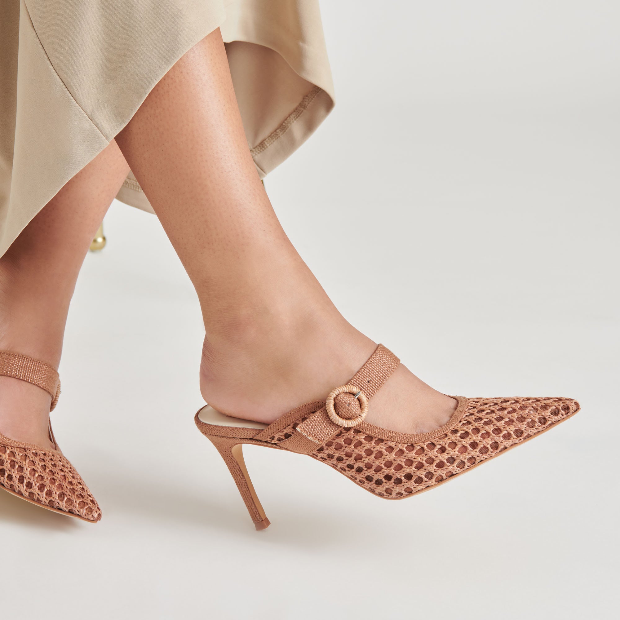 Keekee Women's Woven Raffia Saddle Heels - Comfortable Summer Wedge Sandals for Beach, Wedding & Casual Outings