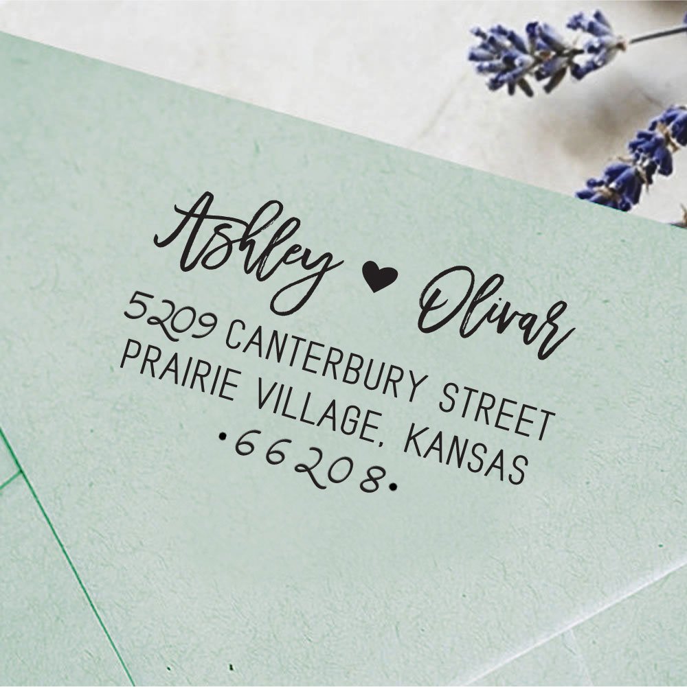 Custom Self-Inking Wedding Invite Stamp - Personalized Address & Gift for Proposals