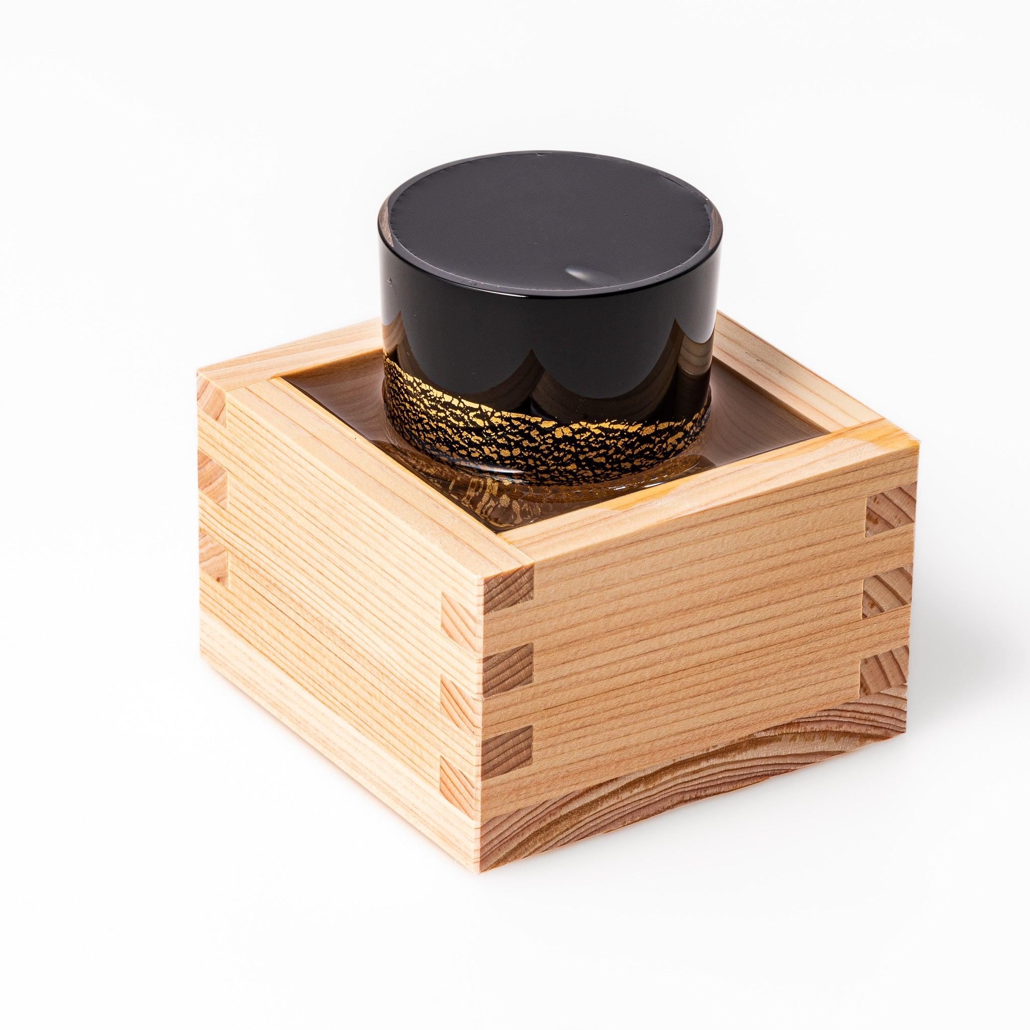 Premium Tajima Mount Fuji Gold Sake Cup Set - Authentic Japanese Drinking Glasses for Sake, Wine & Cocktails - Perfect for Gift, Home Bar & Asian Dining Experience