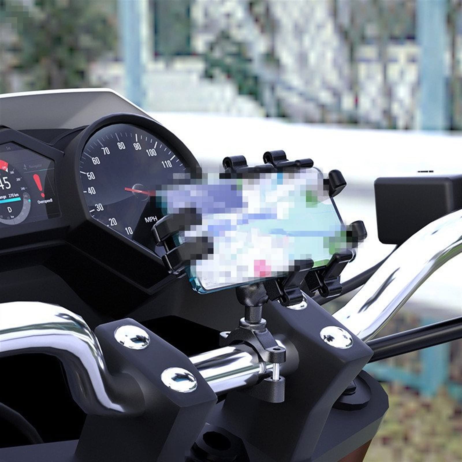 TSTS Motorcycle Phone Mount - Aluminum Alloy 360° Rotating Bike Phone Holder for iPhone & Android - Perfect for Motorcycle, Bicycle, Scooter & Outdoor Adventures